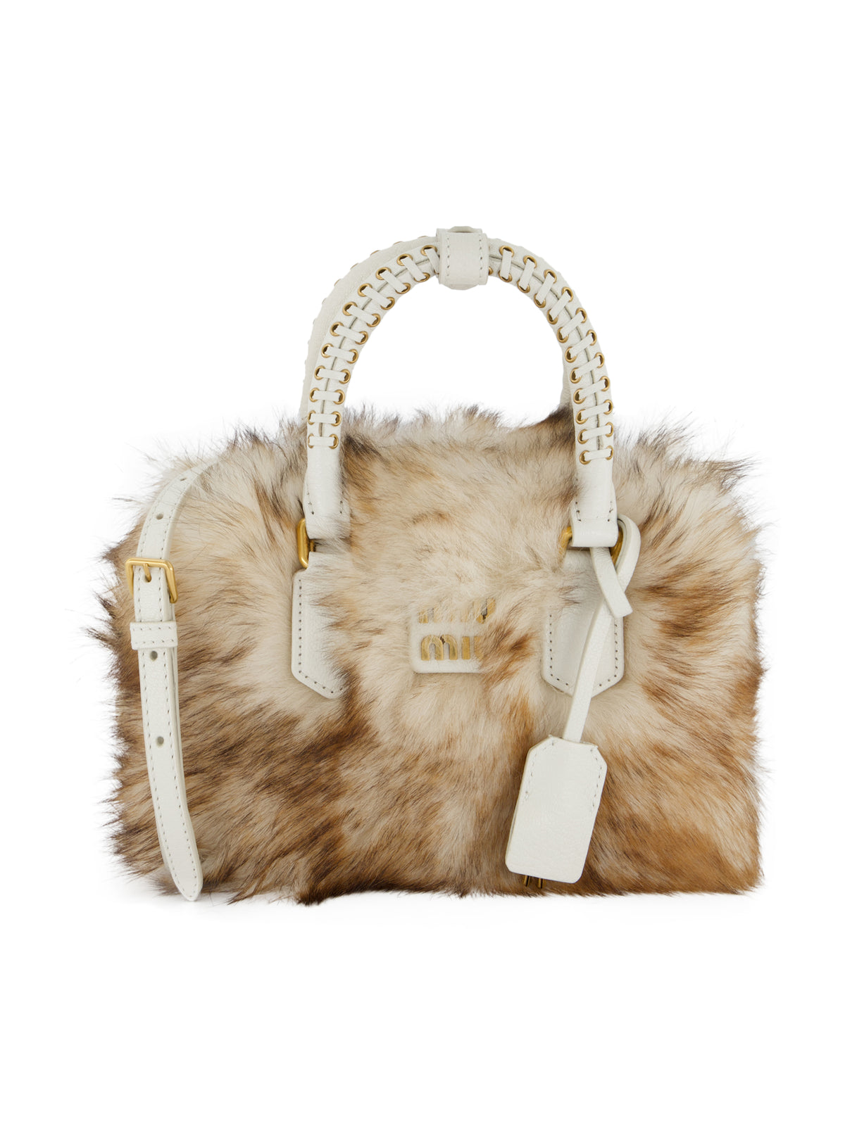 Borsa Arcadie in montone e pelle 5BB123 2ZTHF060T MIU MIU 