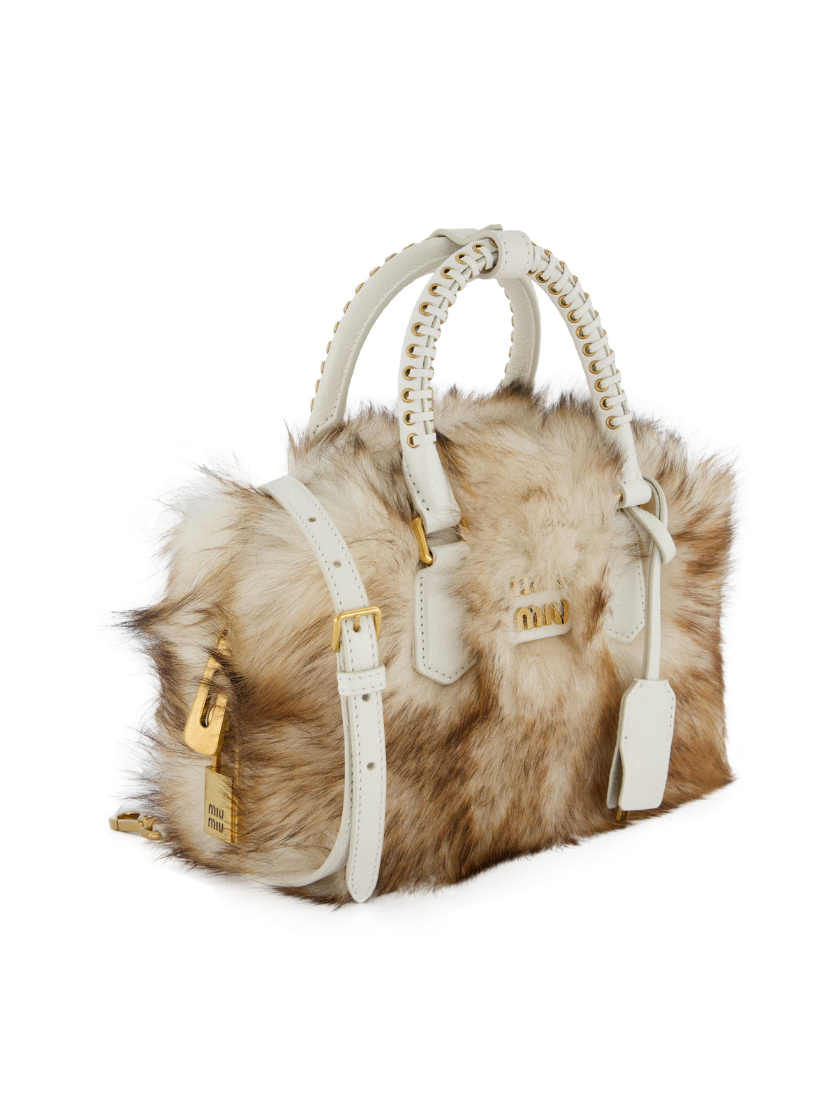 Borsa Arcadie in montone e pelle 5BB123 2ZTHF060T MIU MIU 