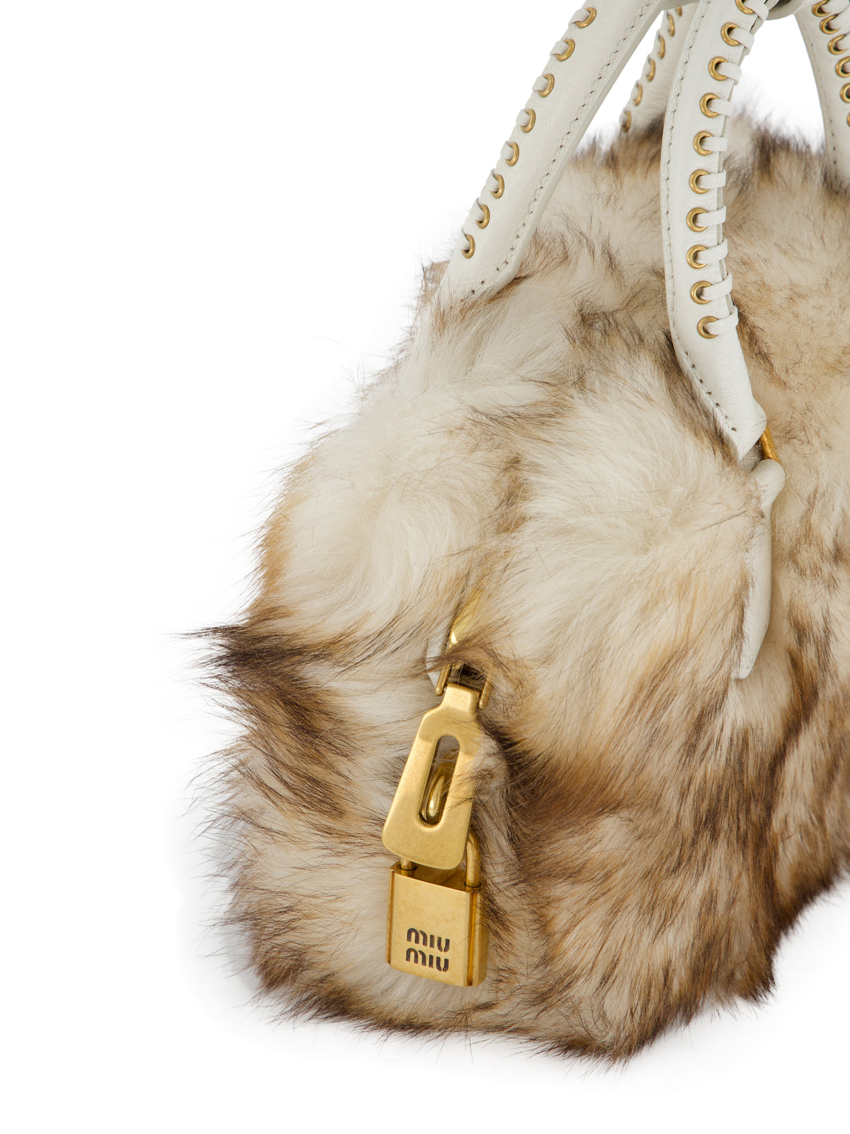 Borsa Arcadie in montone e pelle 5BB123 2ZTHF060T MIU MIU 