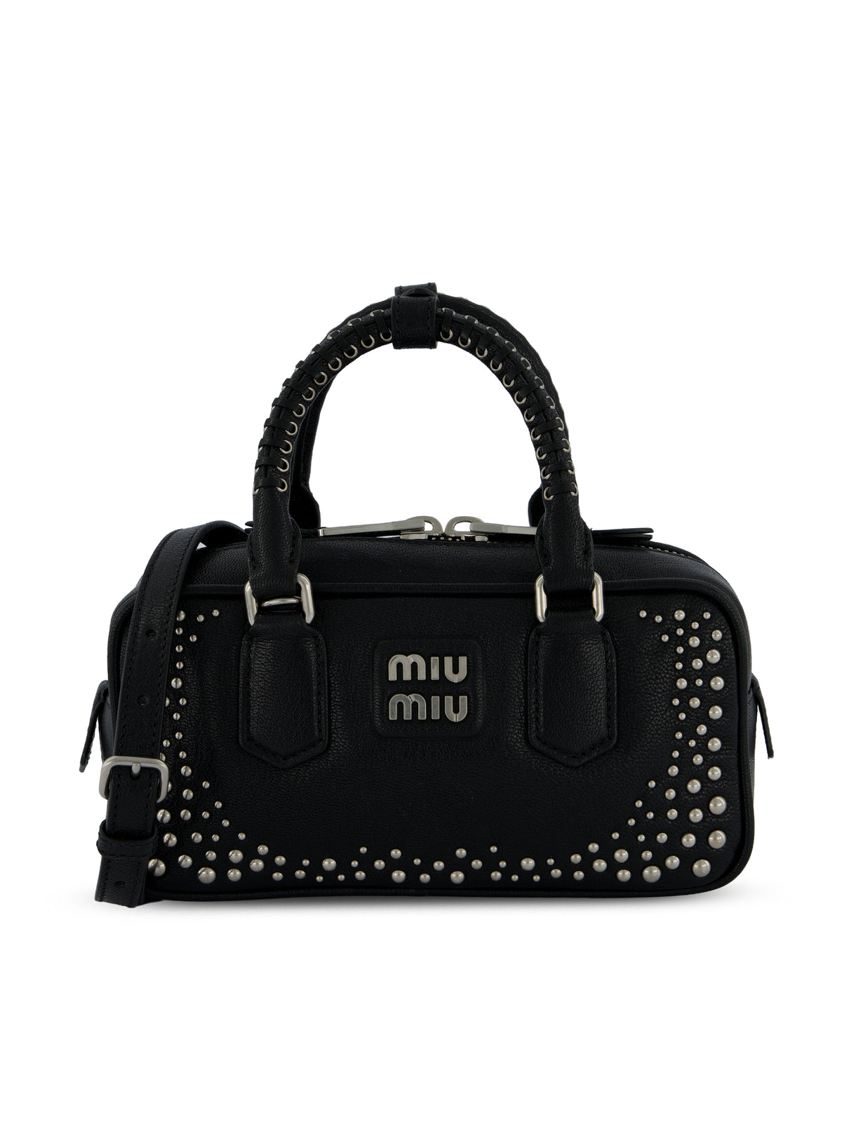 Borsa Arcadie in pelle con borchie 5BB142 2ZSQF0002 MIU MIU 