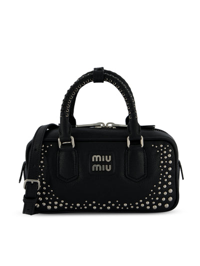 Borsa Arcadie in pelle con borchie 5BB142 2ZSQF0002 MIU MIU 