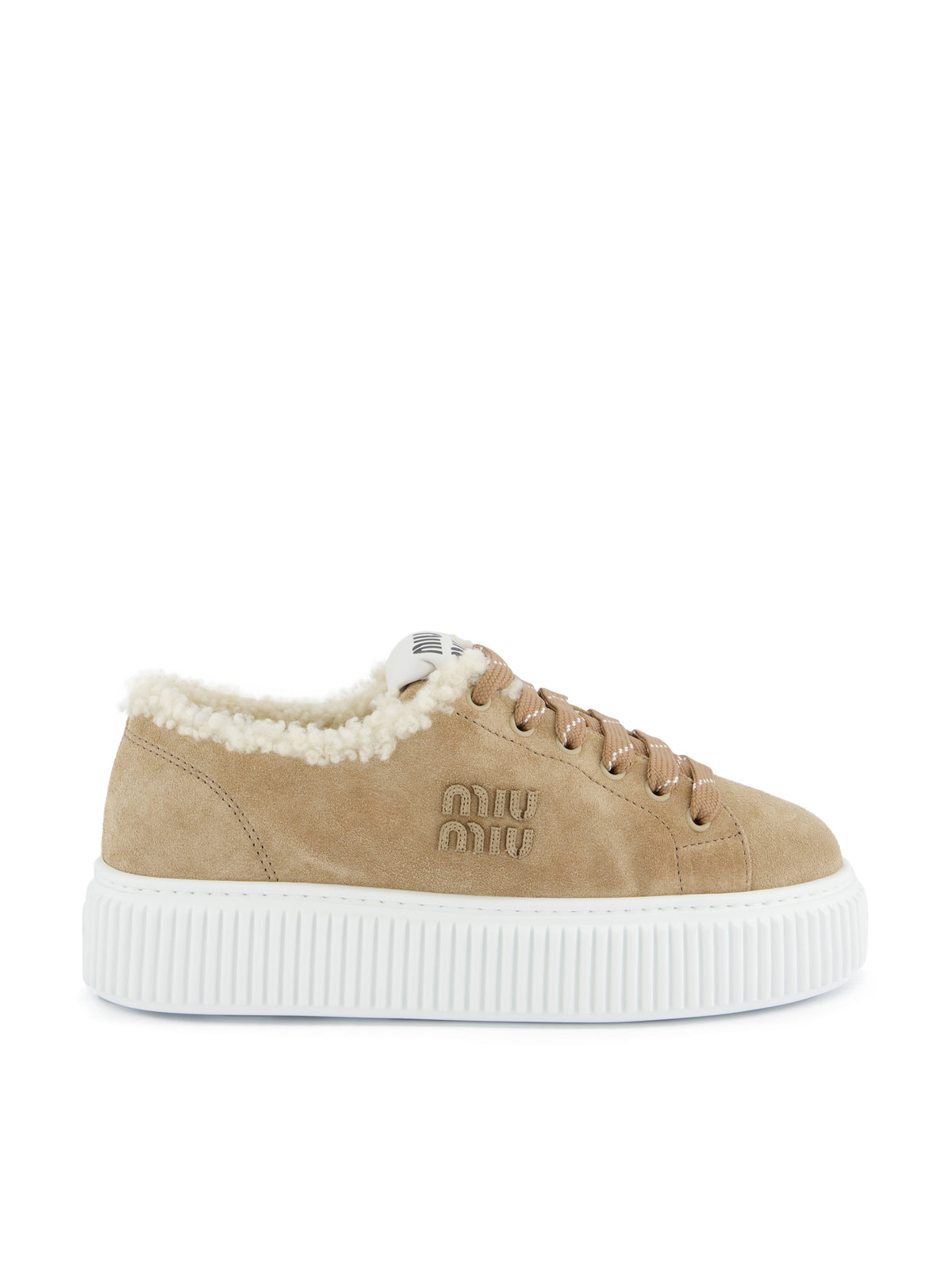 Sneakers realizzate in pelle scamosciata. 5E389E Z0GF0F24 MIU MIU 