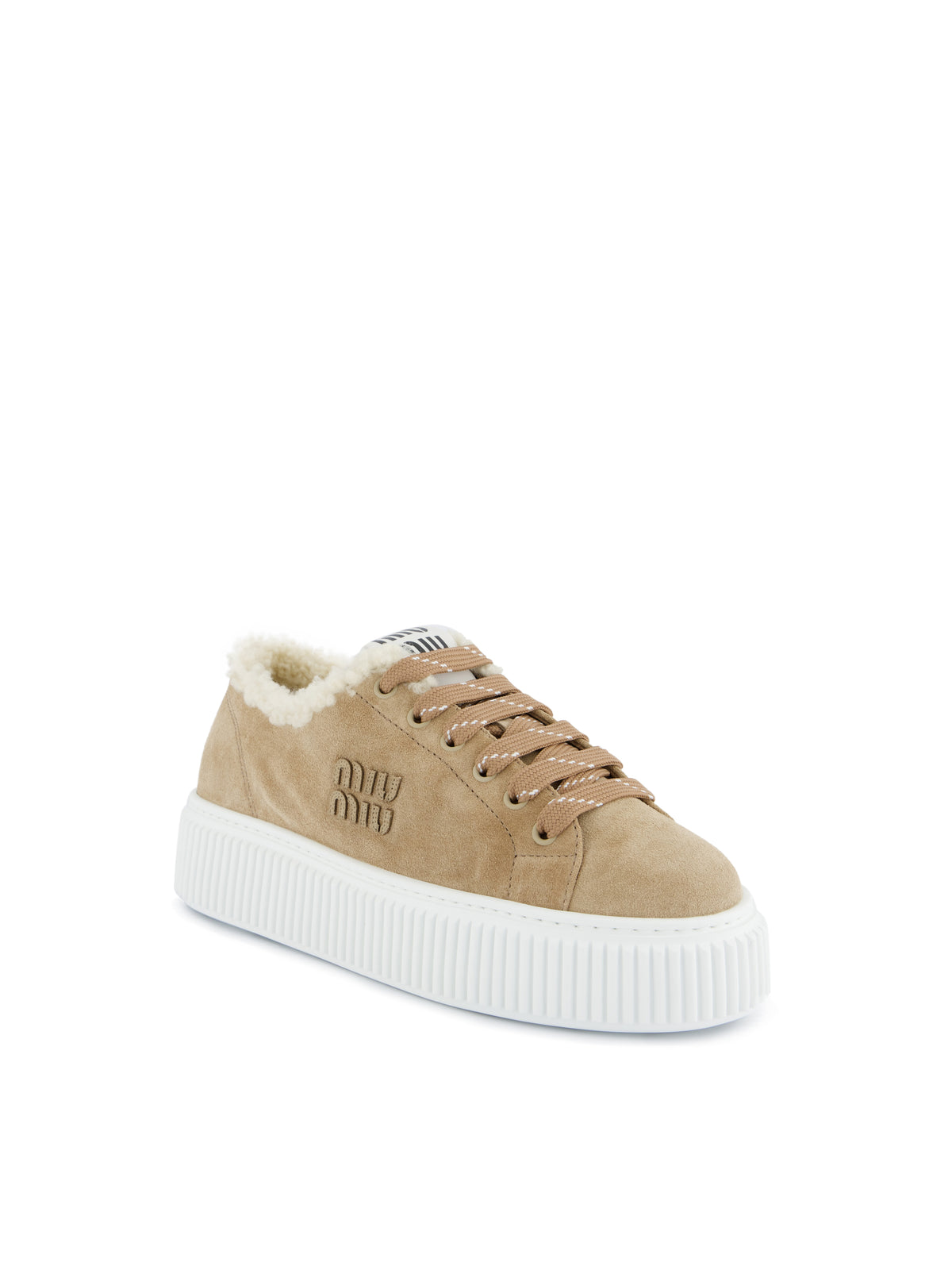 Sneakers realizzate in pelle scamosciata. 5E389E Z0GF0F24 MIU MIU 