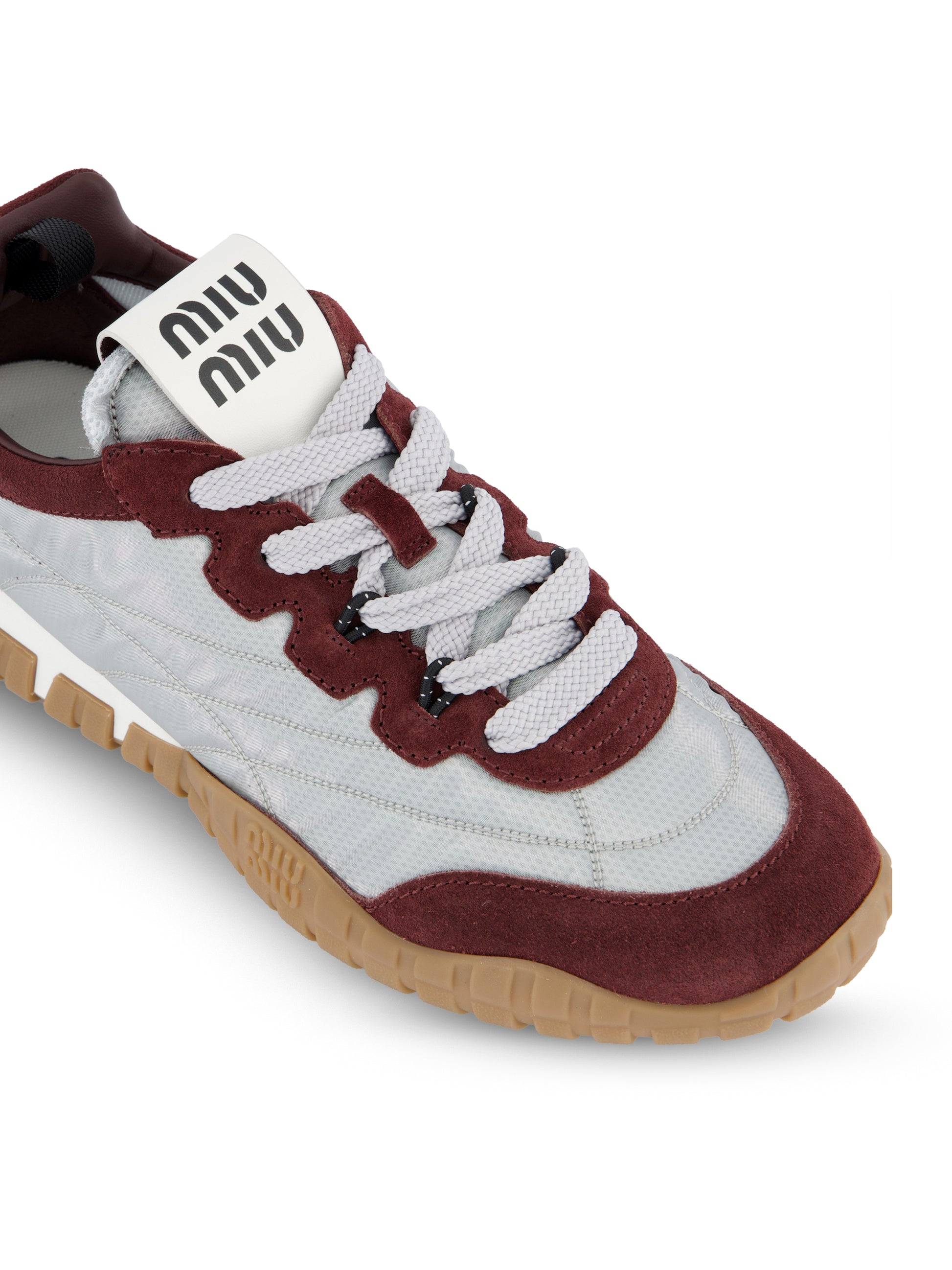 Sneakers Tyre in Tessuto Tecnico e Pelle Scamosciata 5E417E 3ZOFF0P1O MIU MIU 