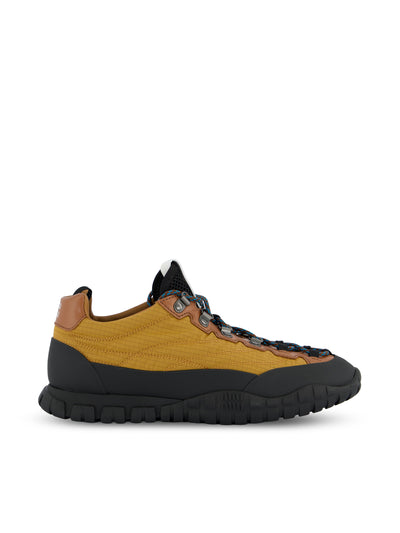 Sneakers in Tessuto Tecnico e Pelle Senape 5E760E FKSF0037 MIU MIU 