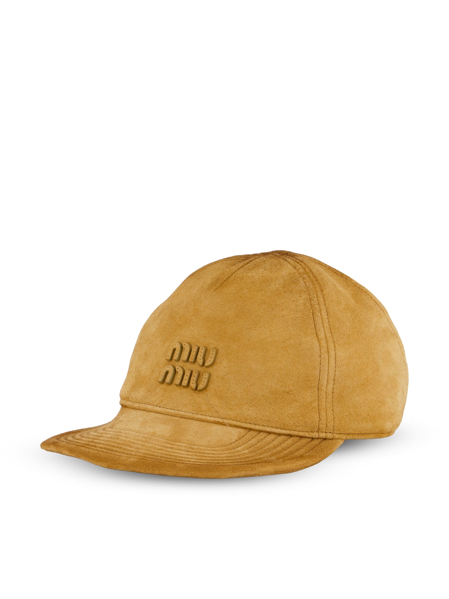 Cappello da baseball Miu Miu in pelle scamosciata 5HC37M 2G83F0151 MIU MIU 