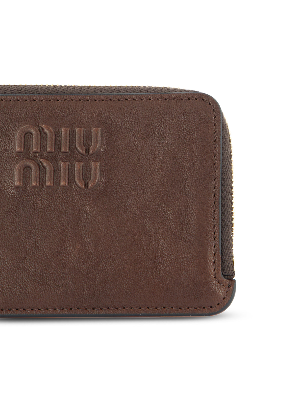Portacarte a busta in pelle 5MB066 AEFXF0NBL MIU MIU 