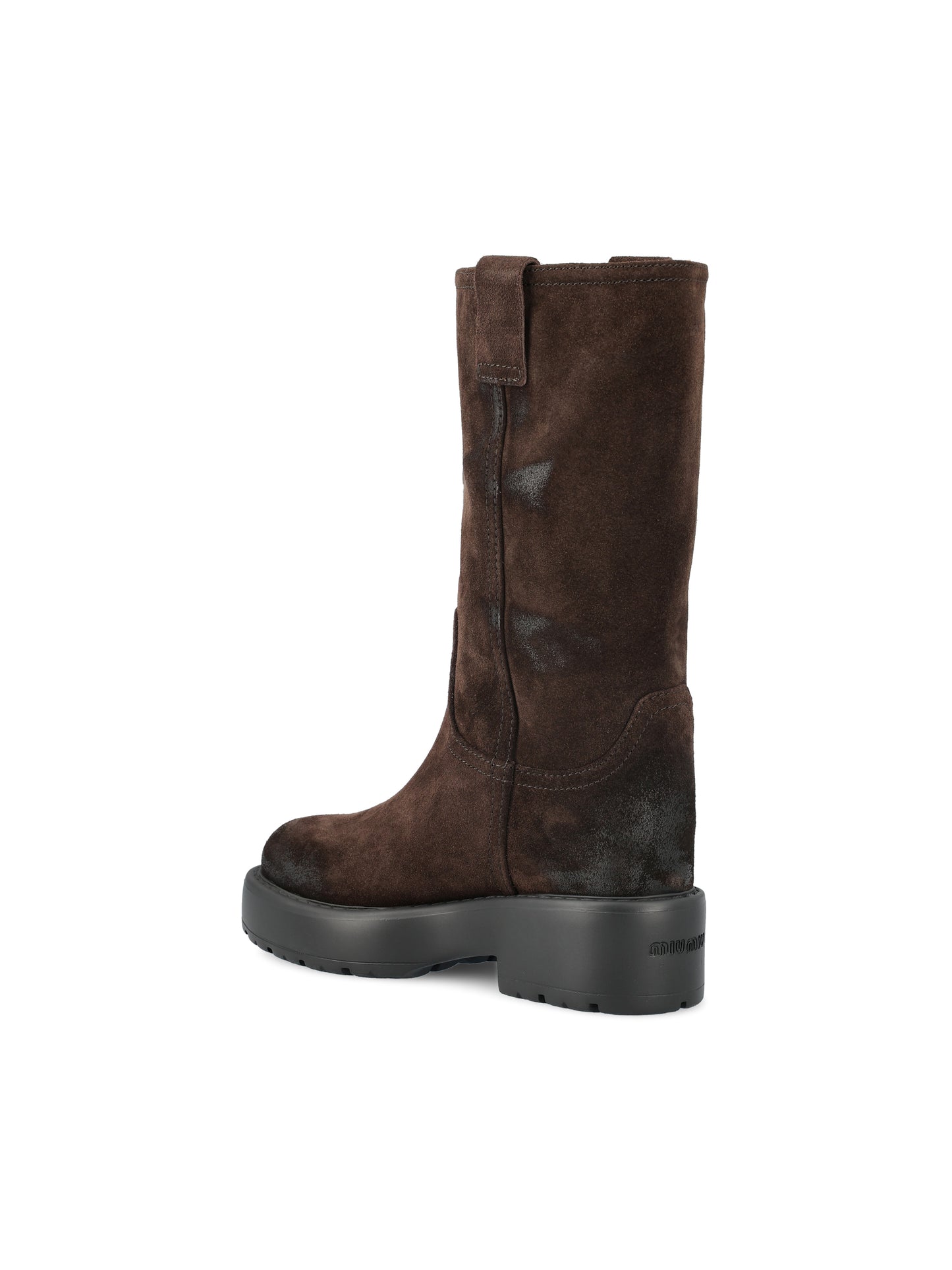 Stivali in pelle scamosciata 5U270E 0B2F0003 MIU MIU 