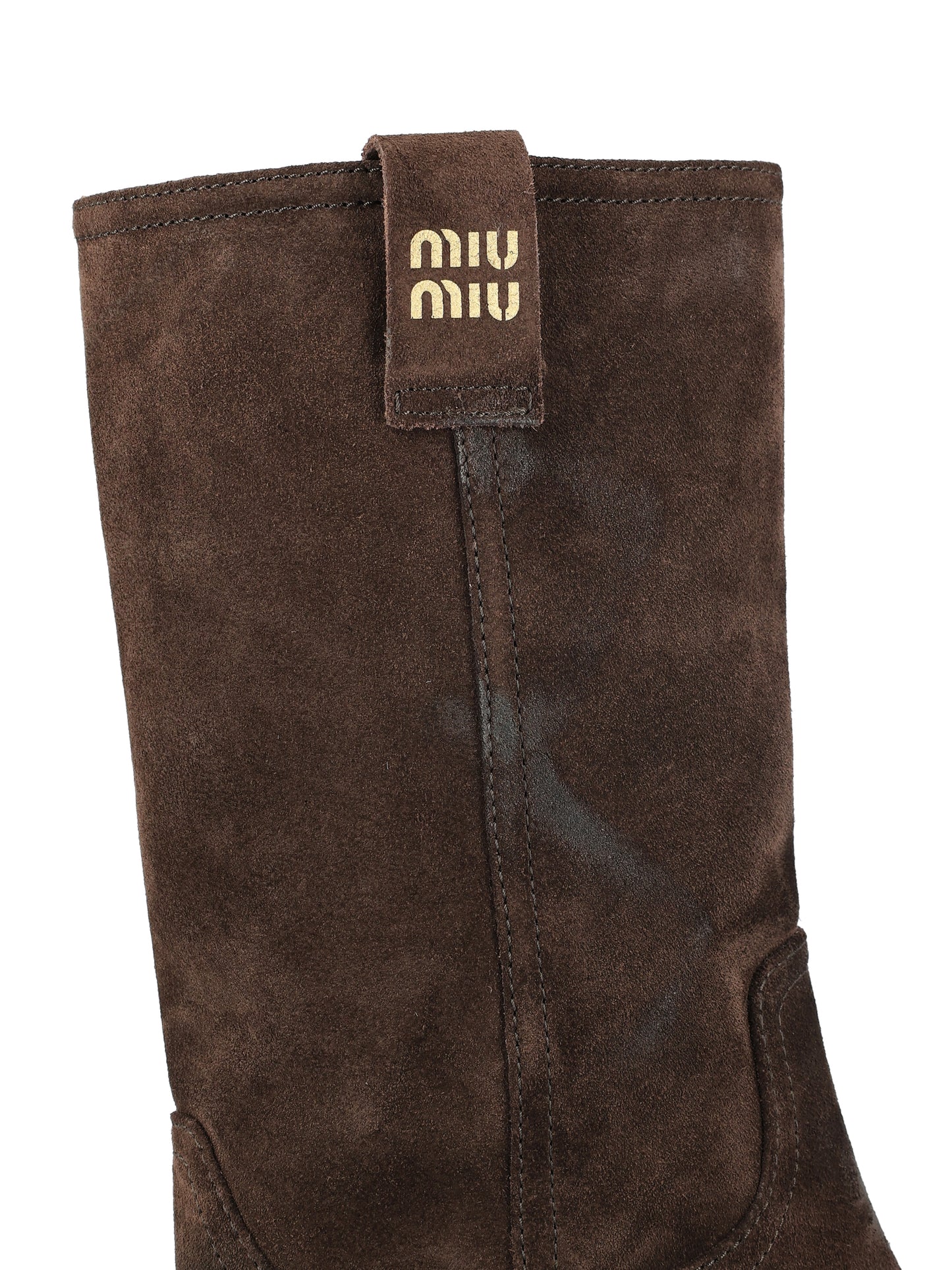 Stivali in pelle scamosciata 5U270E 0B2F0003 MIU MIU 