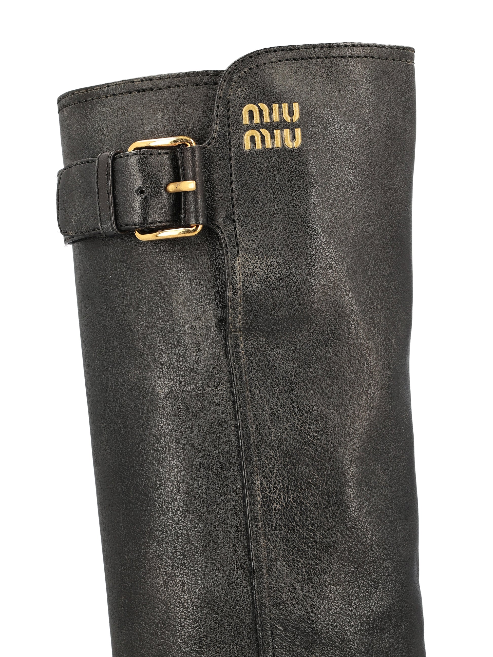 Stivali realizzati in pelle. 5W767E Y9SF0002 MIU MIU 