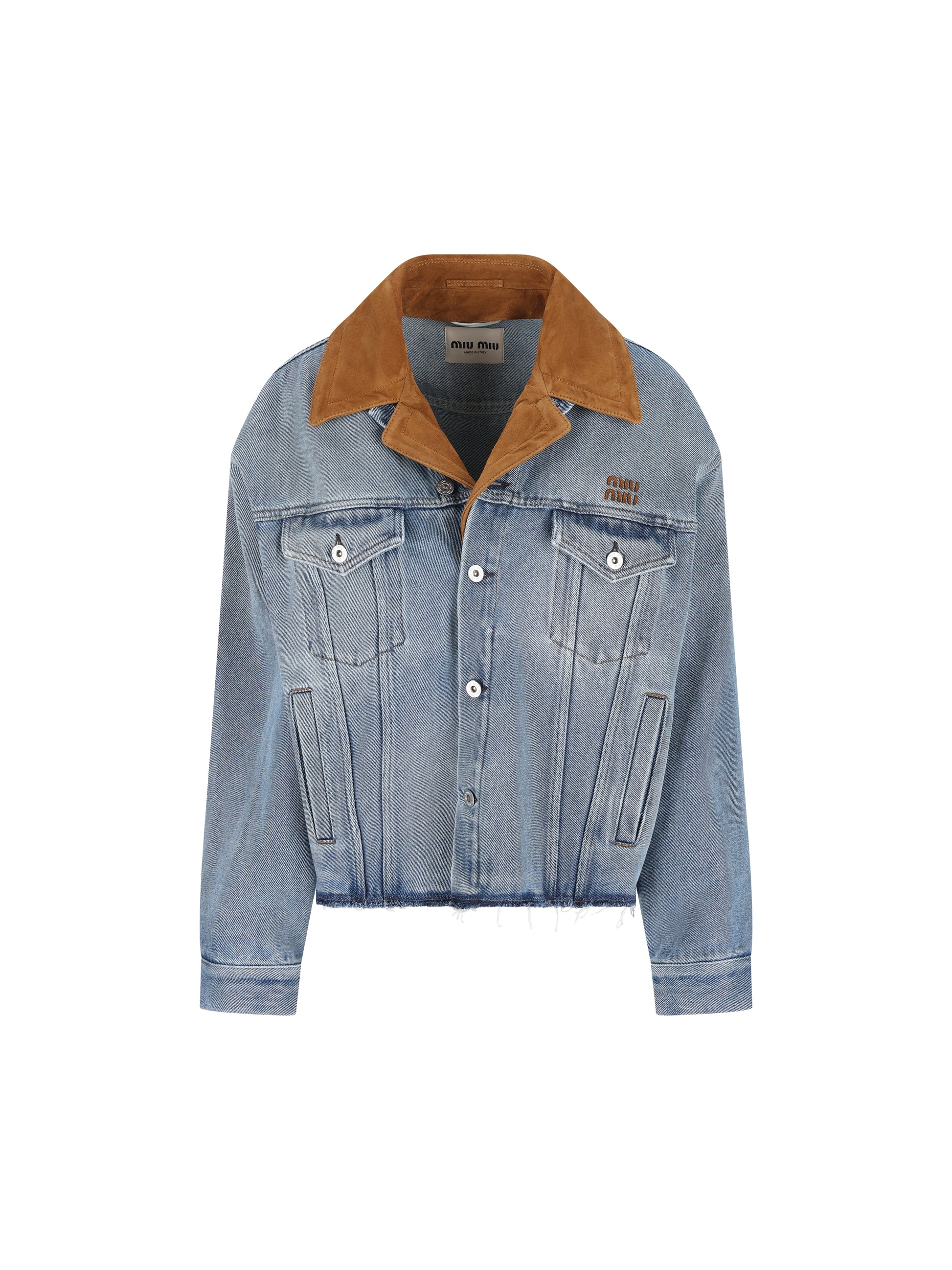Blouson realizzato in denim. GWB313 196YF0013 MIU MIU 