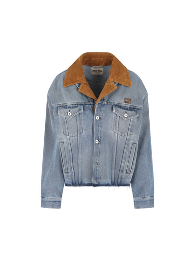 Blouson realizzato in denim. GWB313 196YF0013 MIU MIU 