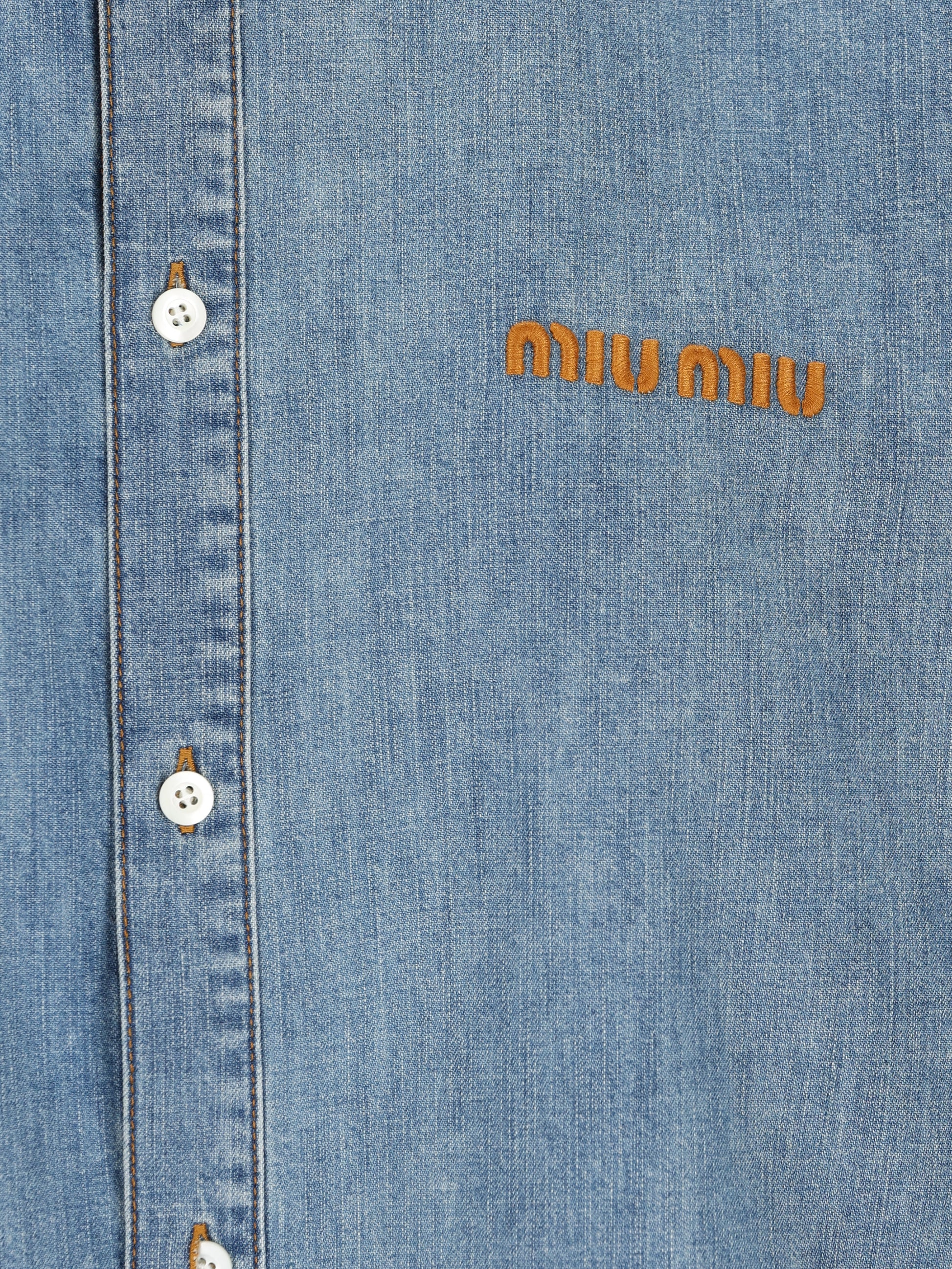 Camicia in cotone. GWC143 193KF0013 MIU MIU 