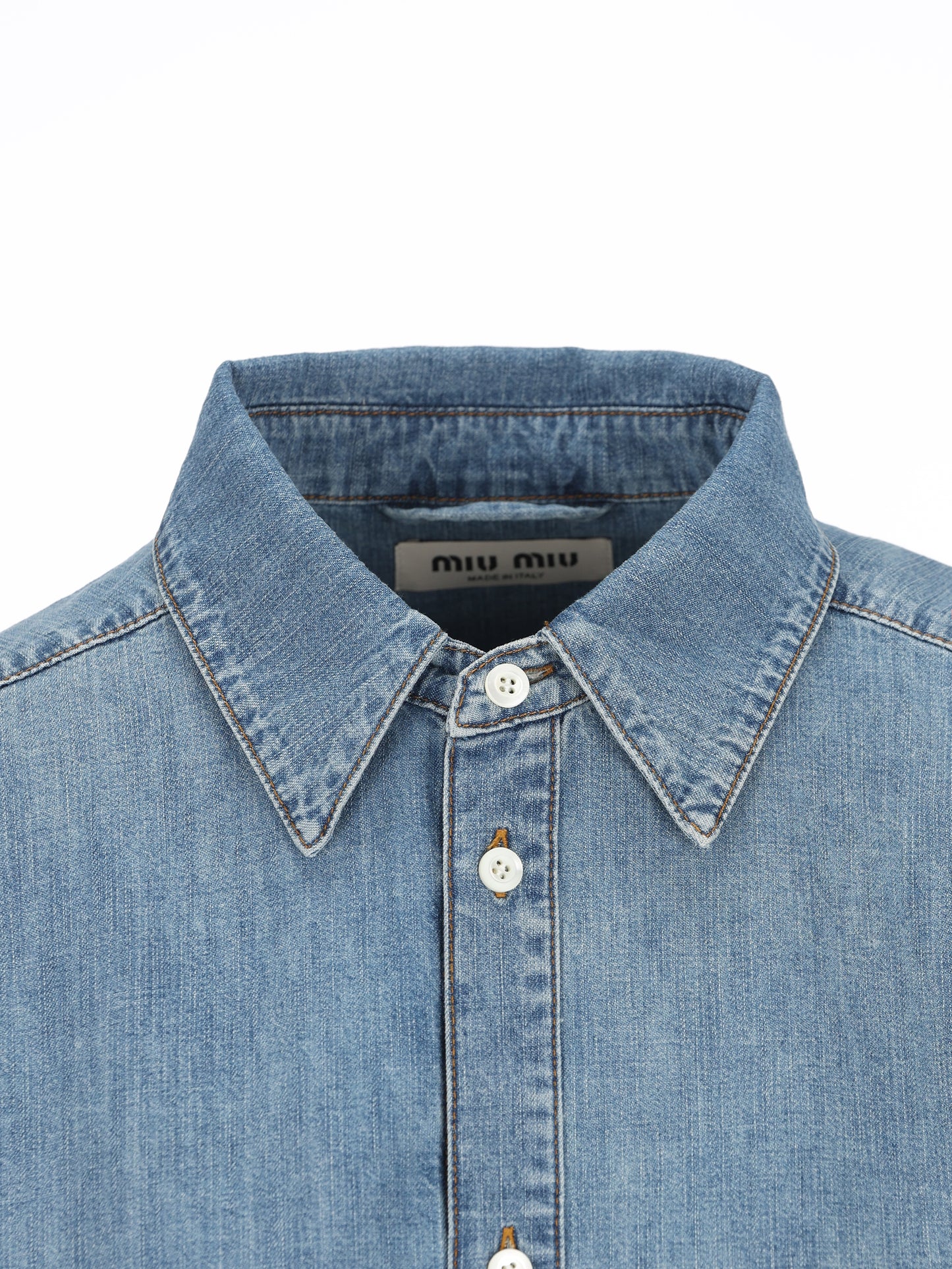 Camicia in cotone. GWC143 193KF0013 MIU MIU 