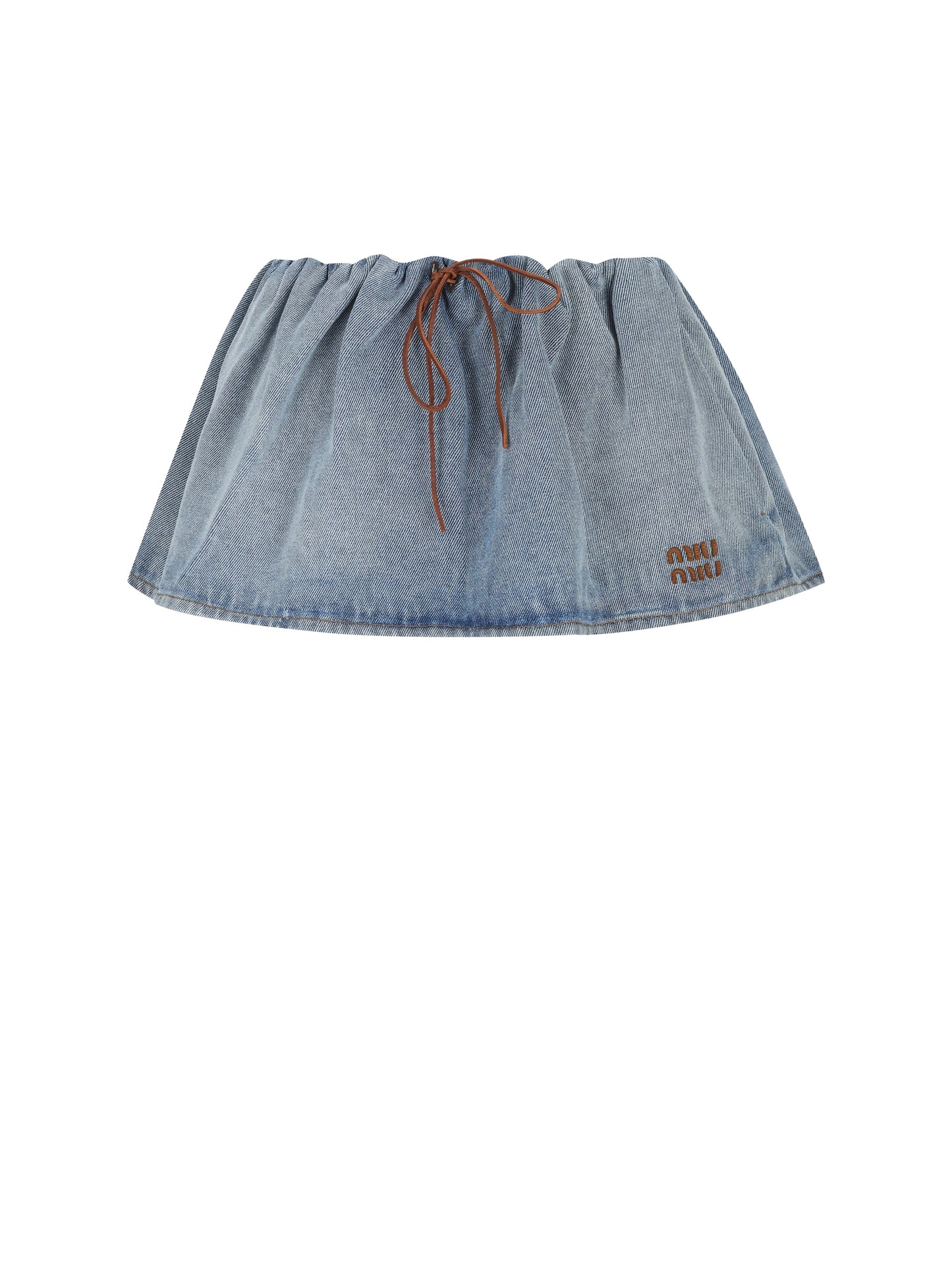 Minigonna in cotone. GWD357 192WF0013 MIU MIU 