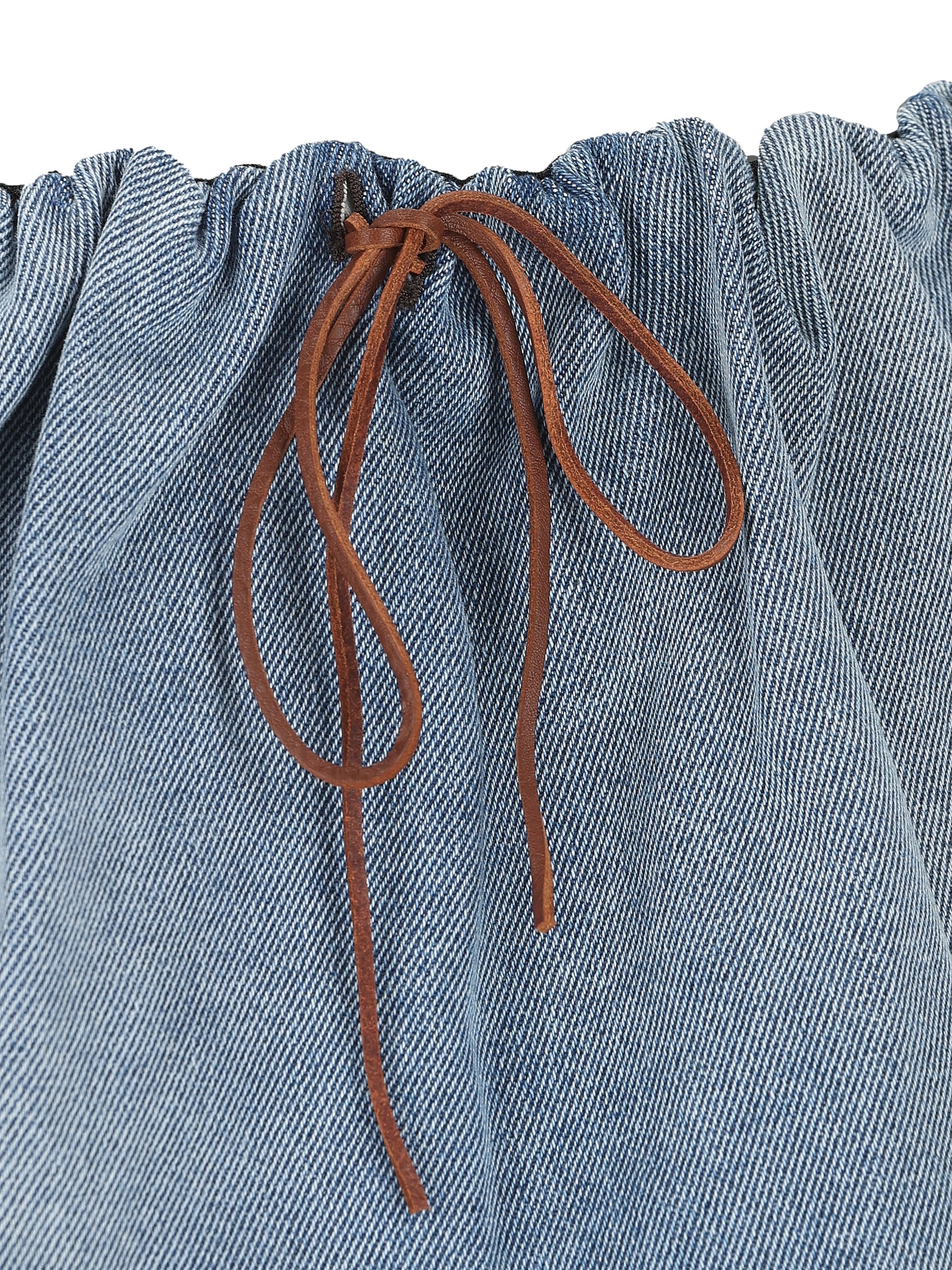 Minigonna in cotone. GWD357 192WF0013 MIU MIU 