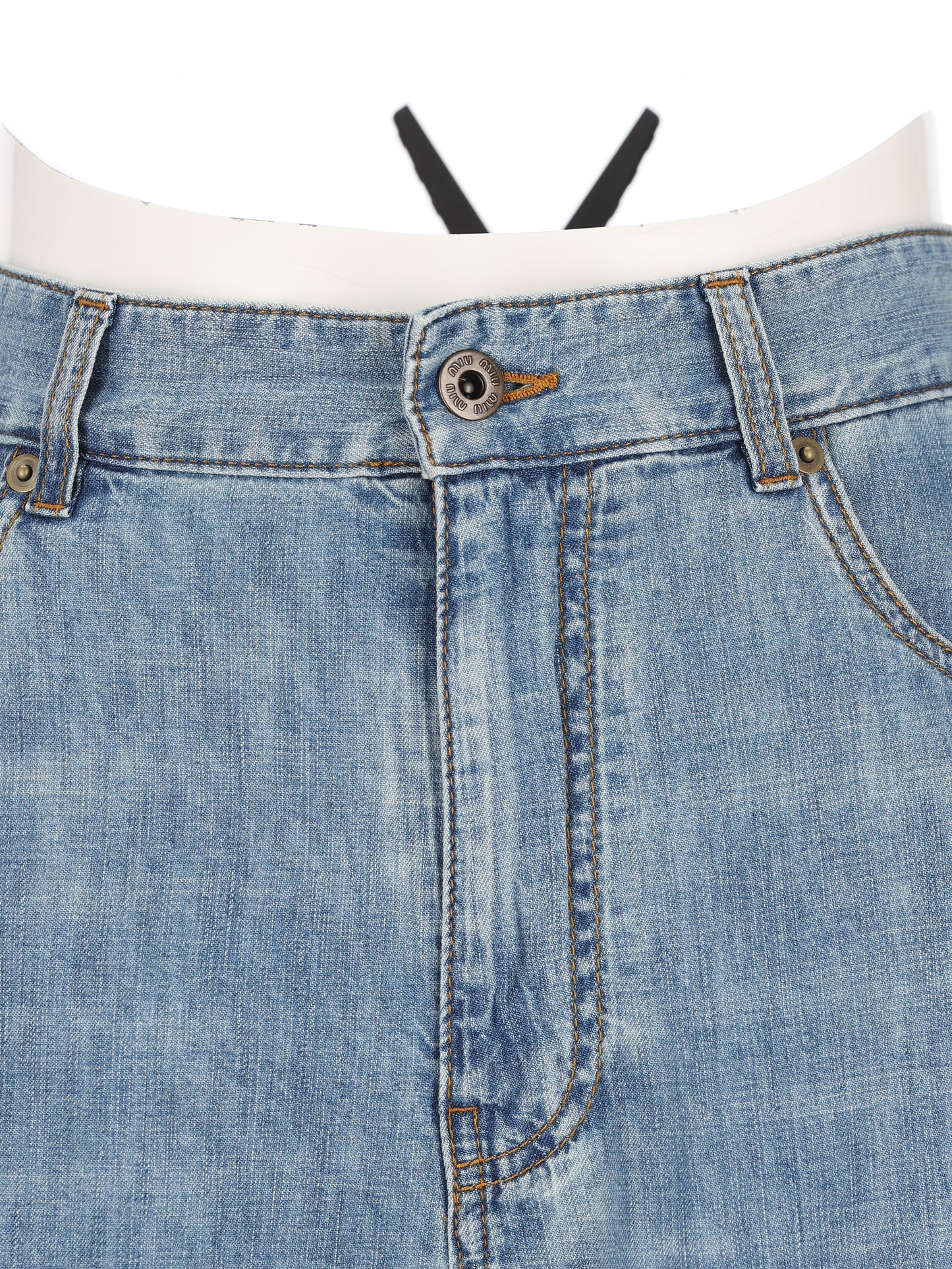 Pantaloni in cotone GWP394 193KF0013 MIU MIU 