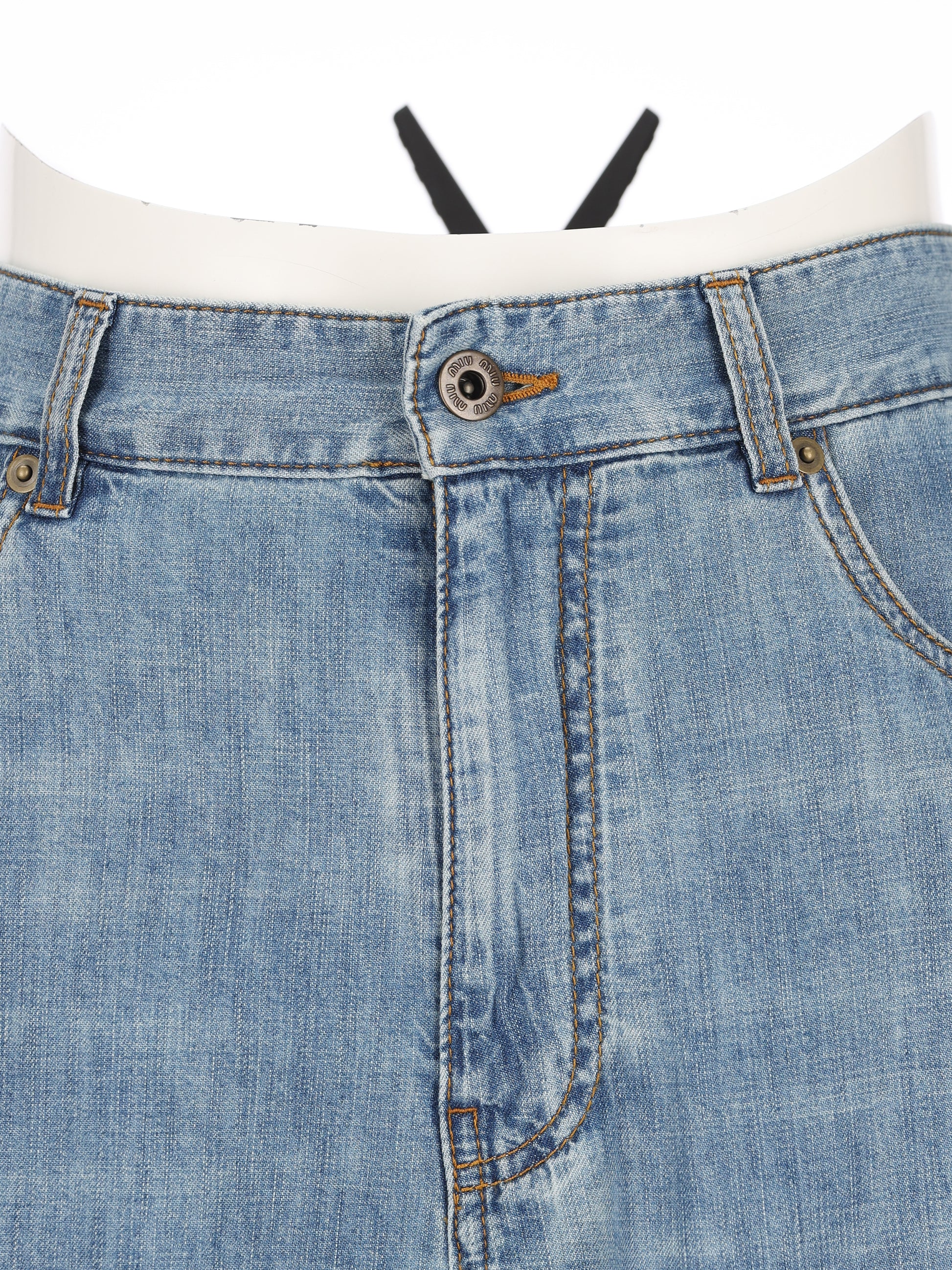 Pantaloni in cotone GWP394 193KF0013 MIU MIU 