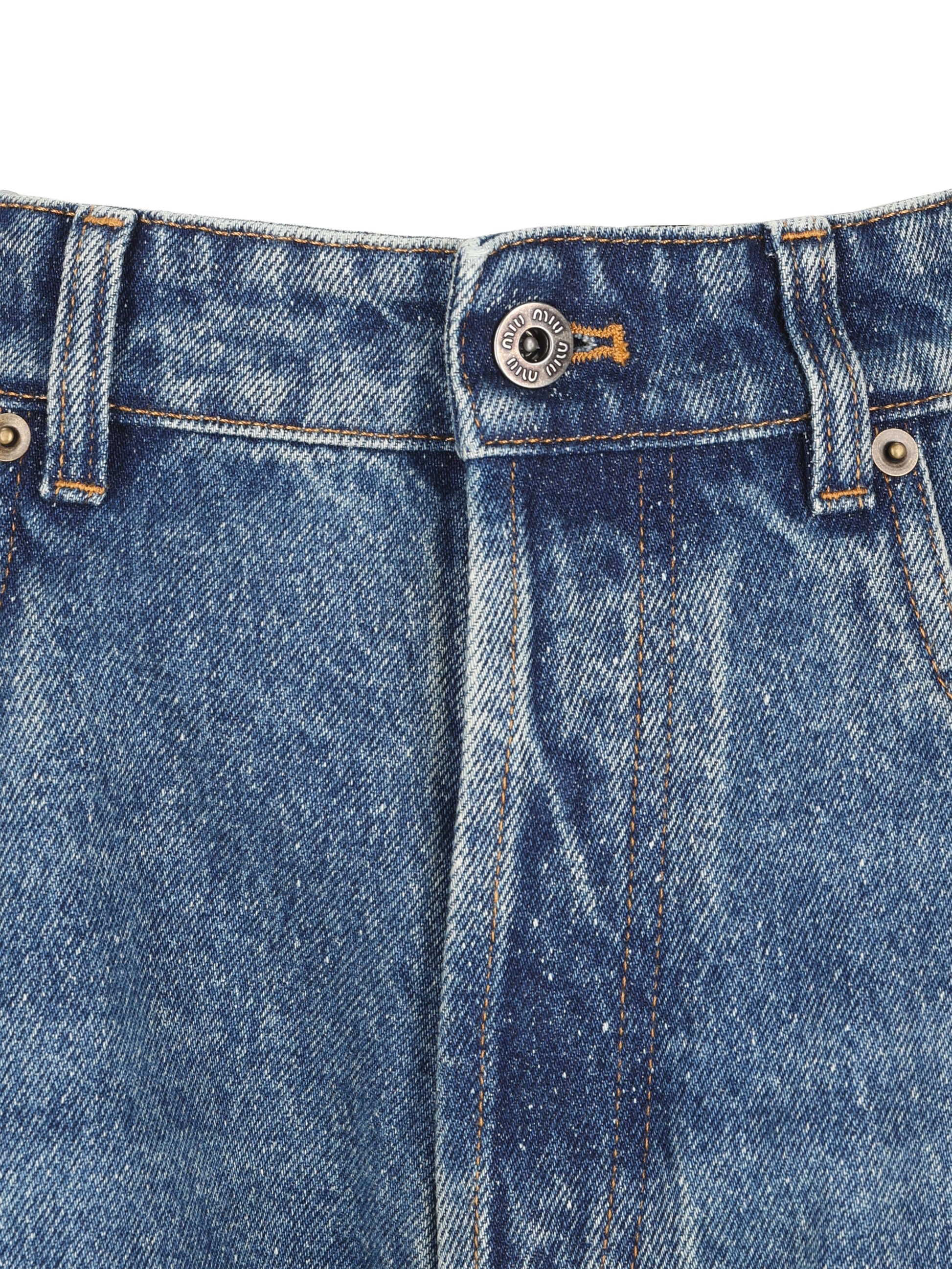 Jeans realizzati in cotone. GWP607 192UF0008 MIU MIU 