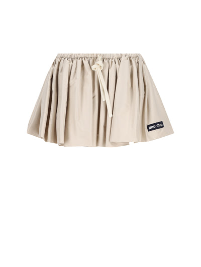 Minigonna in pongé tec. MG2713 1904F0D91 MIU MIU 