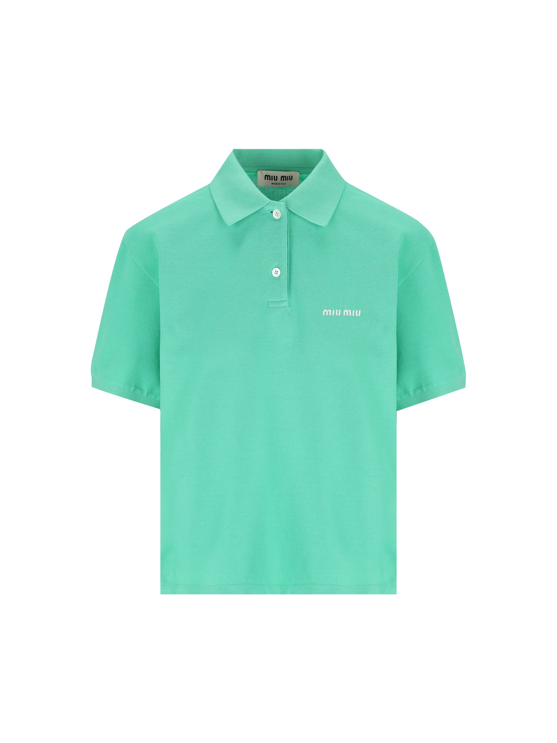 Polo realizzata in cotone. MJN535 14RWF0223 MIU MIU 