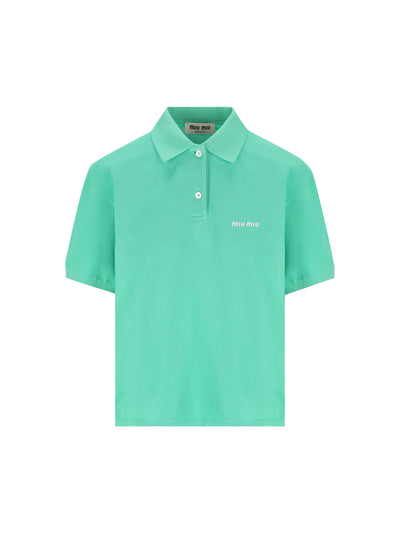 Polo realizzata in cotone. MJN535 14RWF0223 MIU MIU 