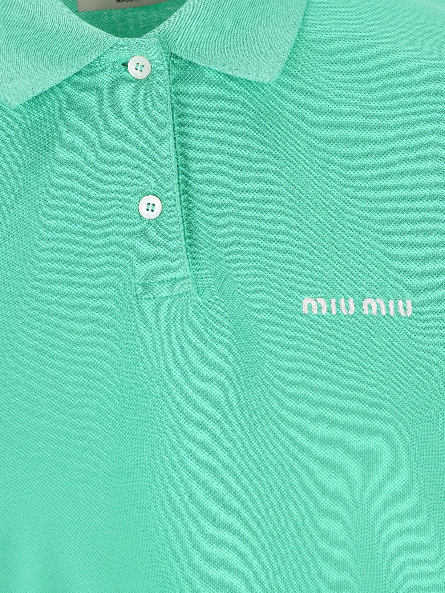 Polo realizzata in cotone. MJN535 14RWF0223 MIU MIU 