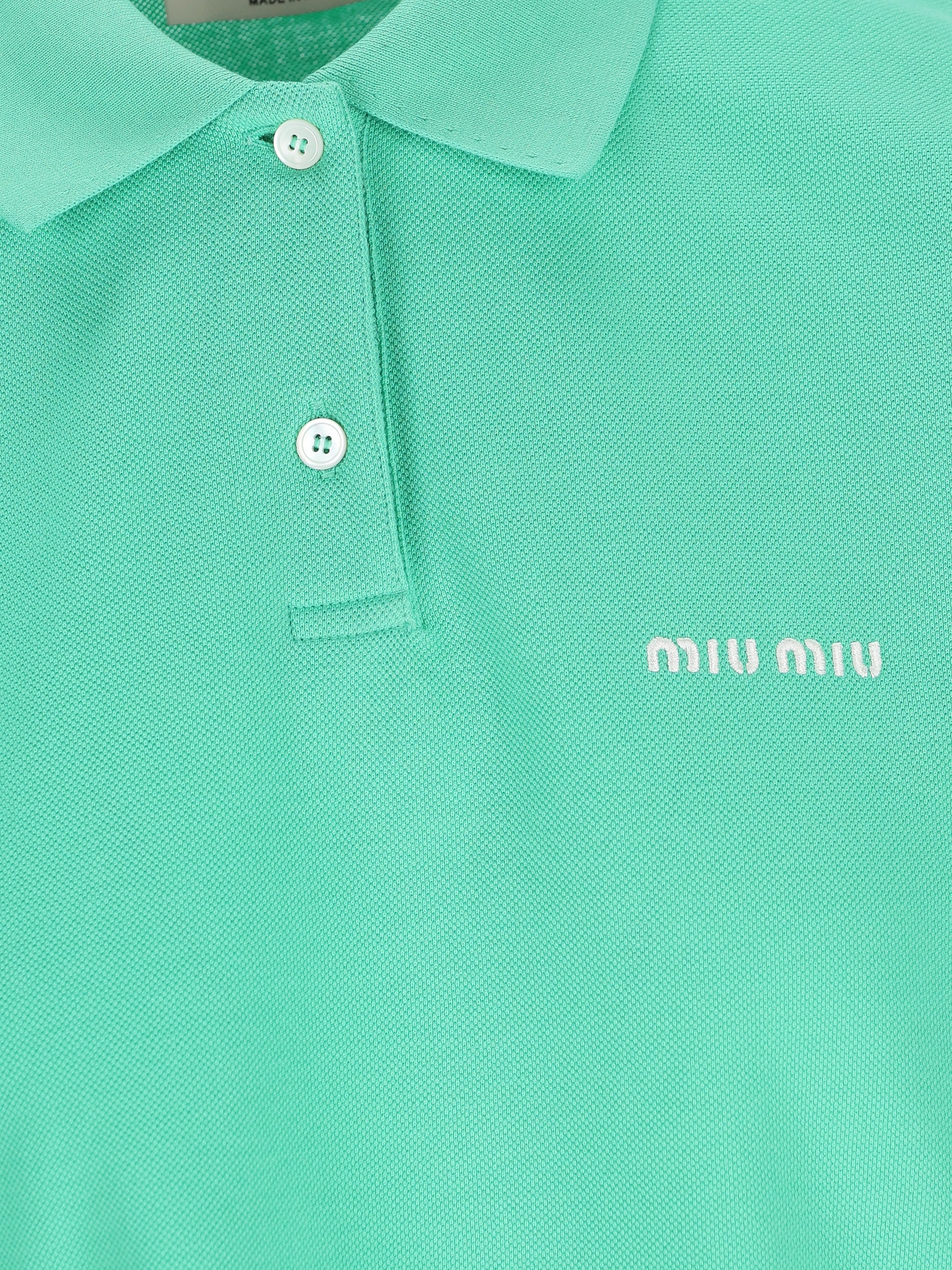 Polo realizzata in cotone. MJN535 14RWF0223 MIU MIU 
