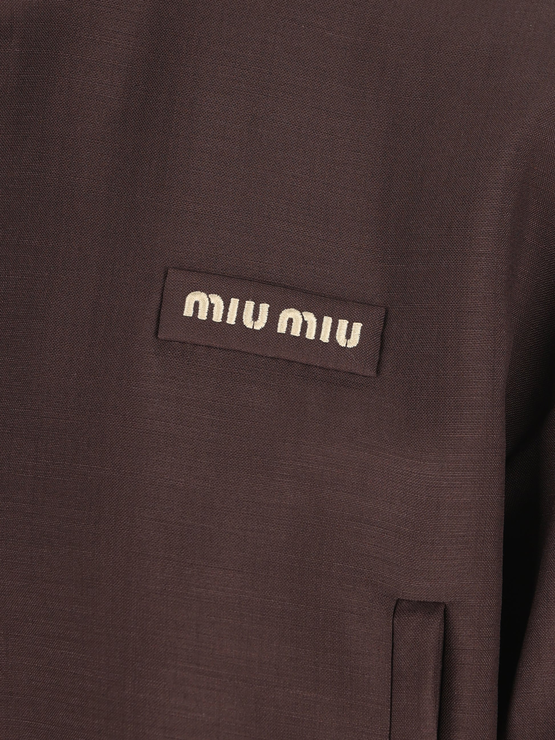 Blouson realizzato in mohair. ML1513 12I1F0324 MIU MIU 