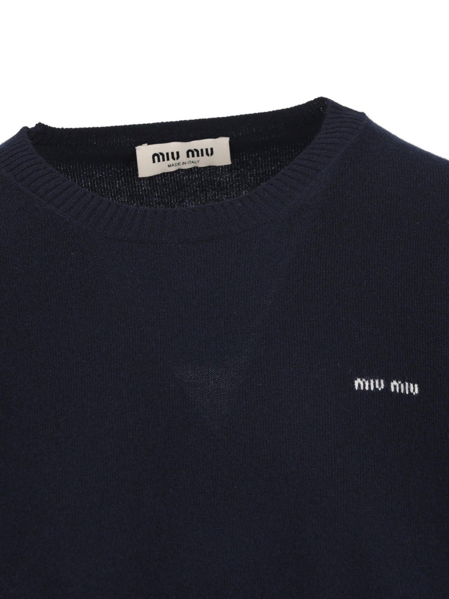 Maglia realizzata in lana vergine e cashmere. MML07L 6061F095J MIU MIU 