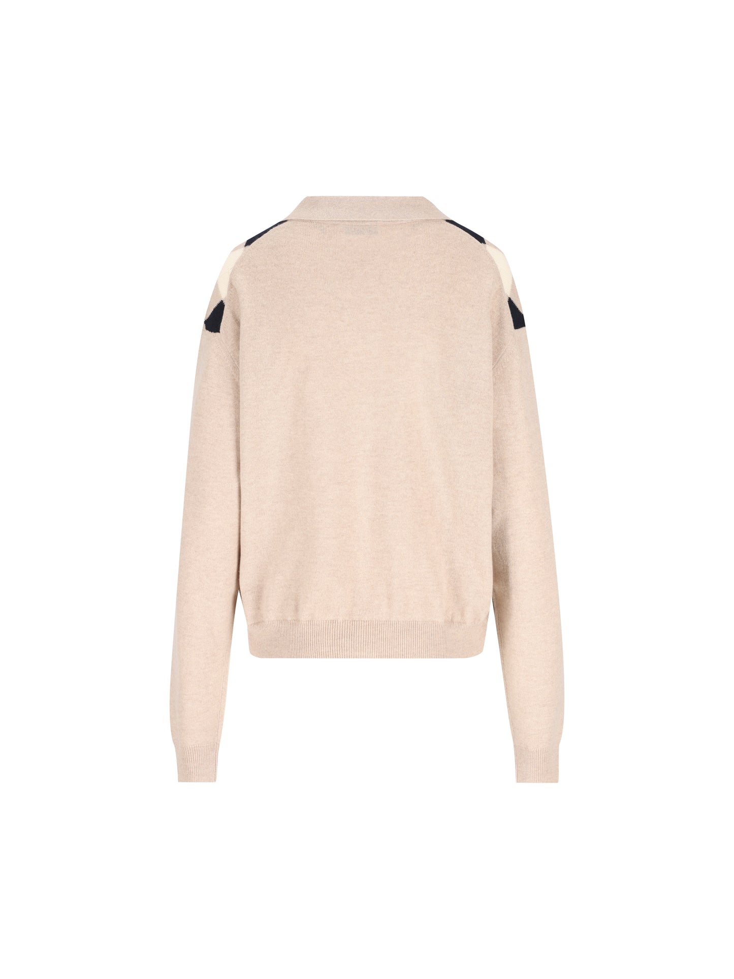 Polo in Cashmere Miu Miu Argyle con Mezza Zip MML08B 6033F0006 MIU MIU 