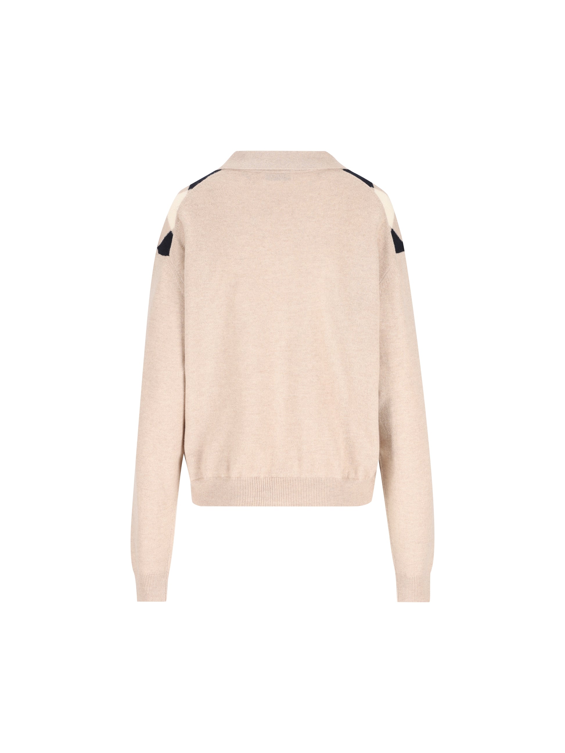 Polo in Cashmere Miu Miu Argyle con Mezza Zip MML08B 6033F0006 MIU MIU 