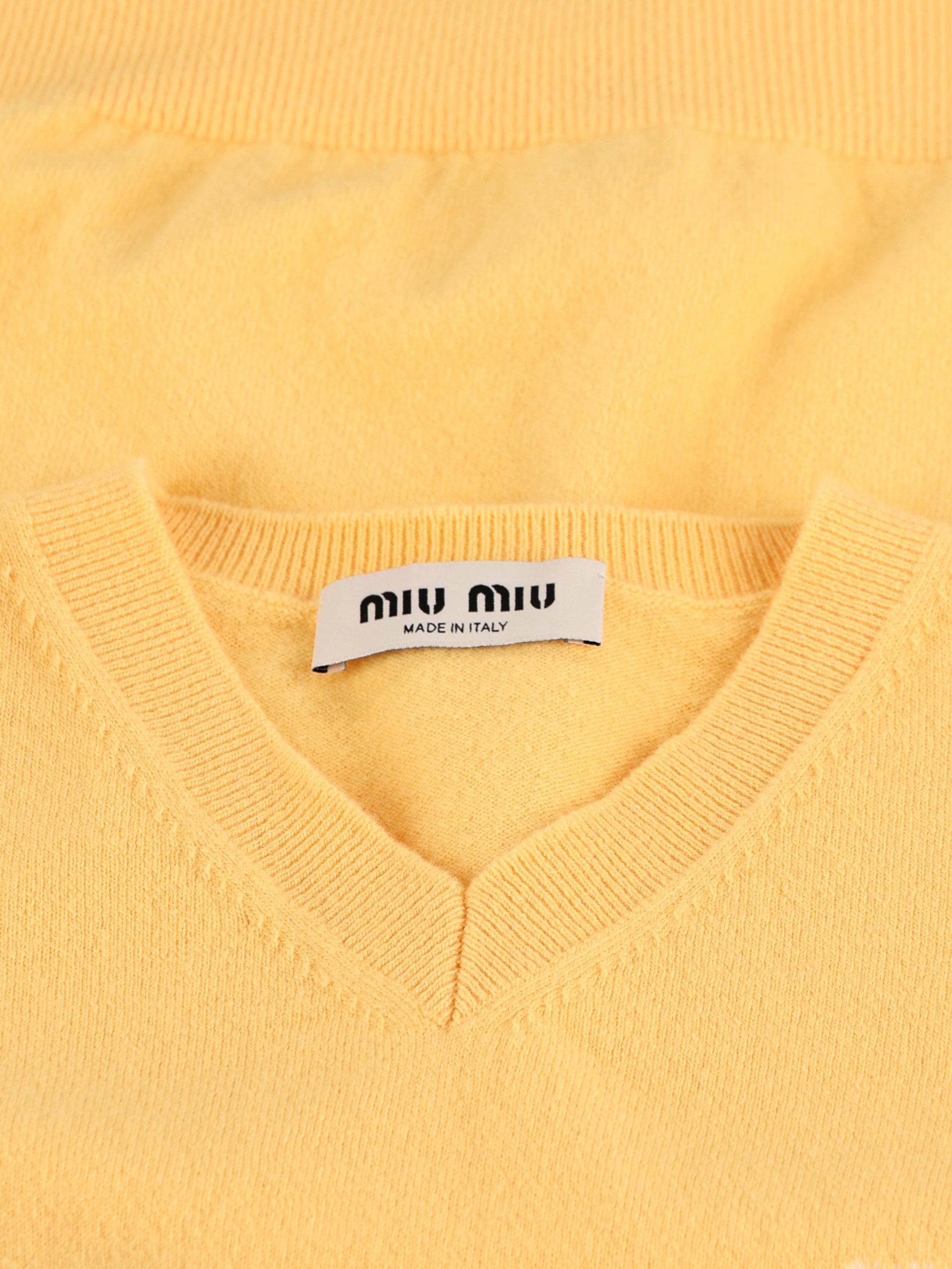Maglione in Lana Vergine con Scollo a V MML08K 6600F0061 MIU MIU 