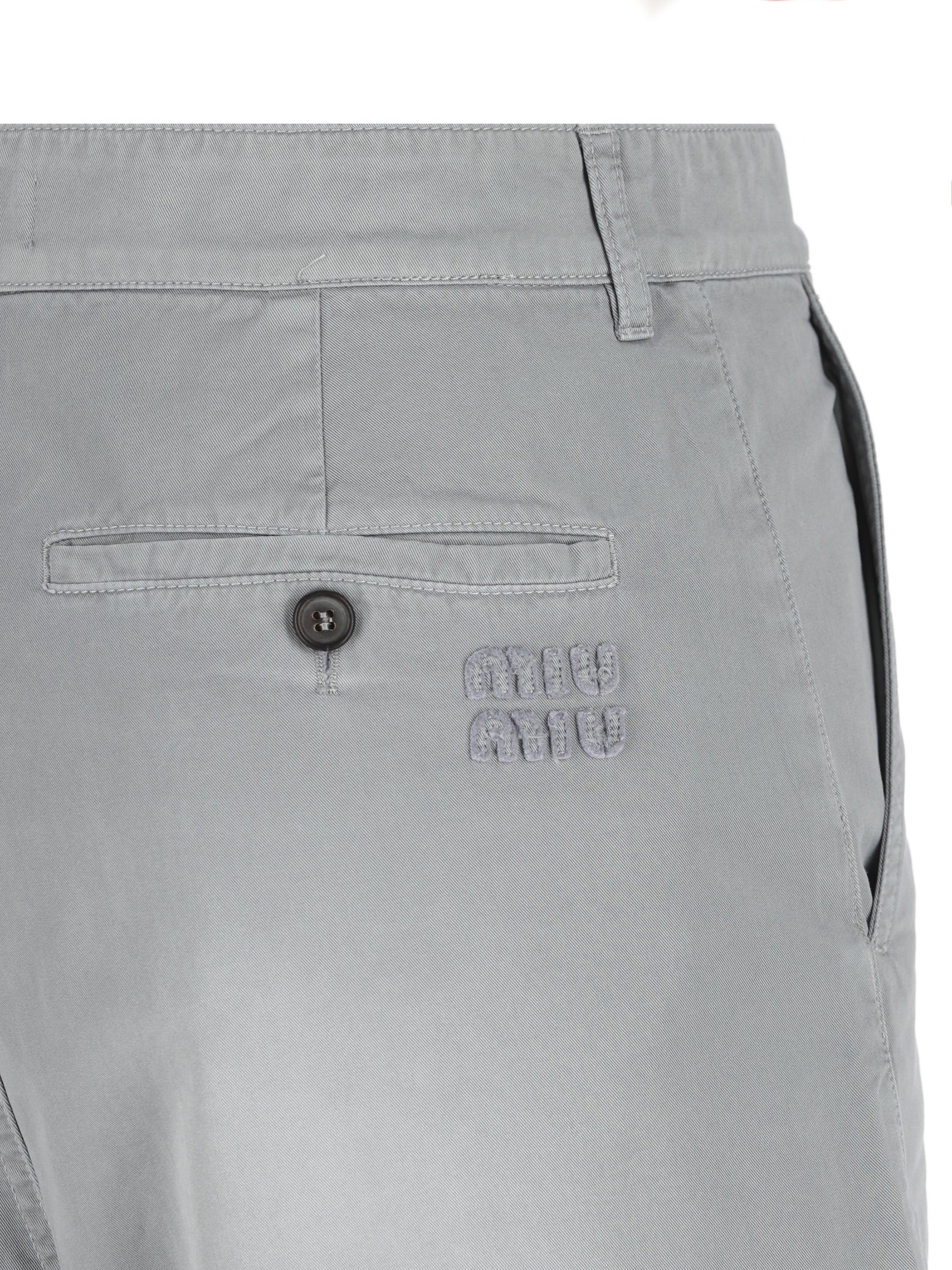 Pantaloni in cotone. MP1970 19R3F0276 MIU MIU 