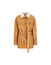 Giacca in Montone con Cintura MPW059 6561F0A9X MIU MIU 