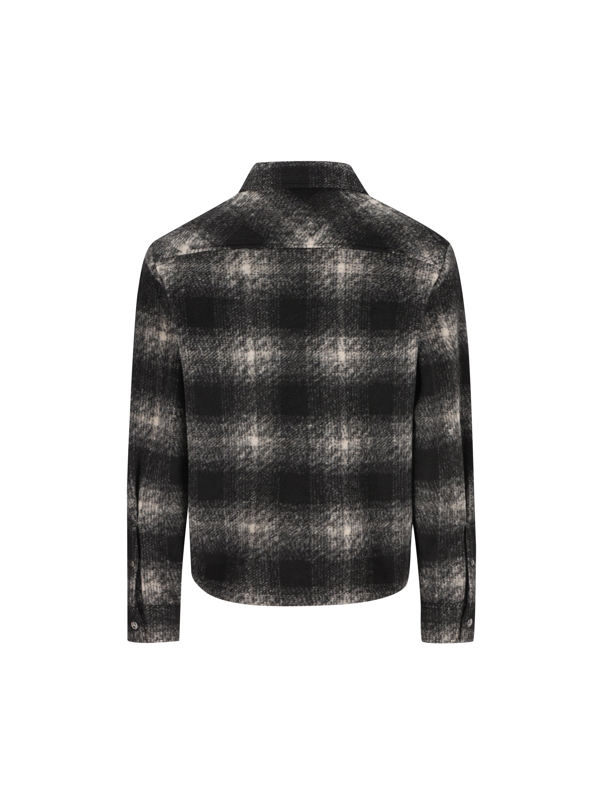 Camicia Moncler con zip in jersey a quadri M2F00035 89BKBF99 MONCLER 