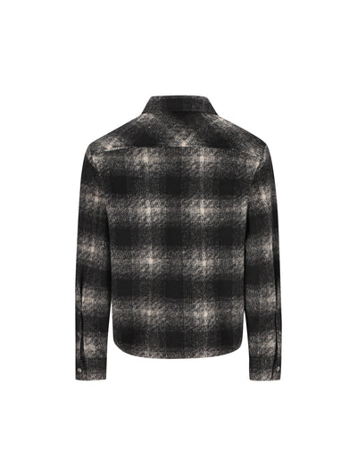 Camicia Moncler con zip in jersey a quadri M2F00035 89BKBF99 MONCLER 