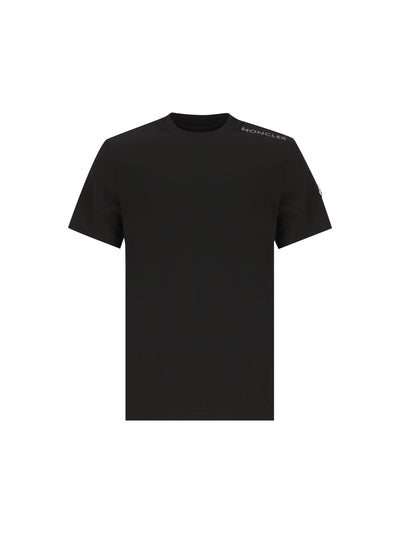 T-shirt in Cotone con Logo Stampato sulla Spalla M8C00035 89AUG999 MONCLER 
