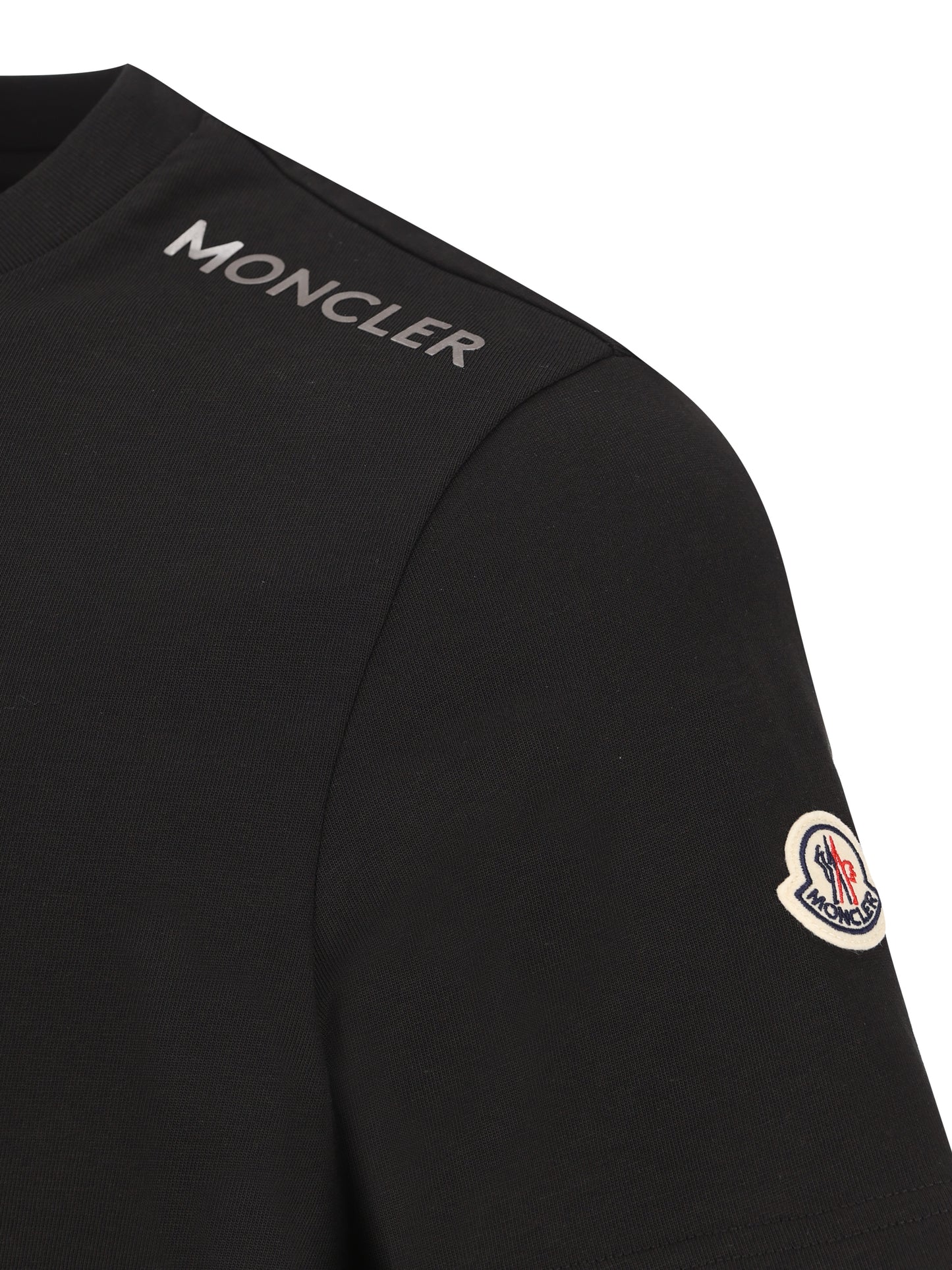 T-shirt in Cotone con Logo Stampato sulla Spalla M8C00035 89AUG999 MONCLER 