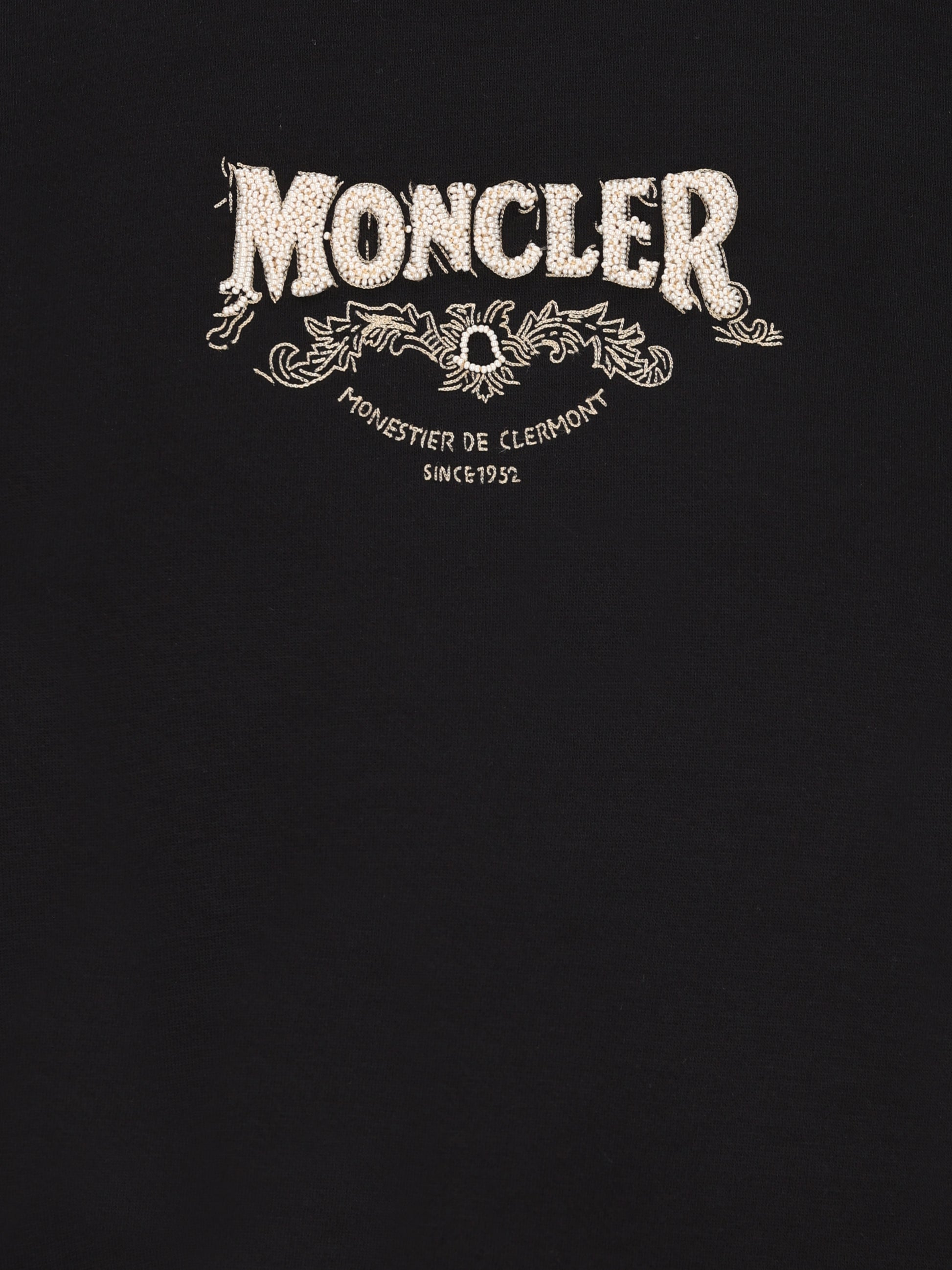 Felpa in Cotone con Logo Ricamato W8G00033 89ALI999 MONCLER 