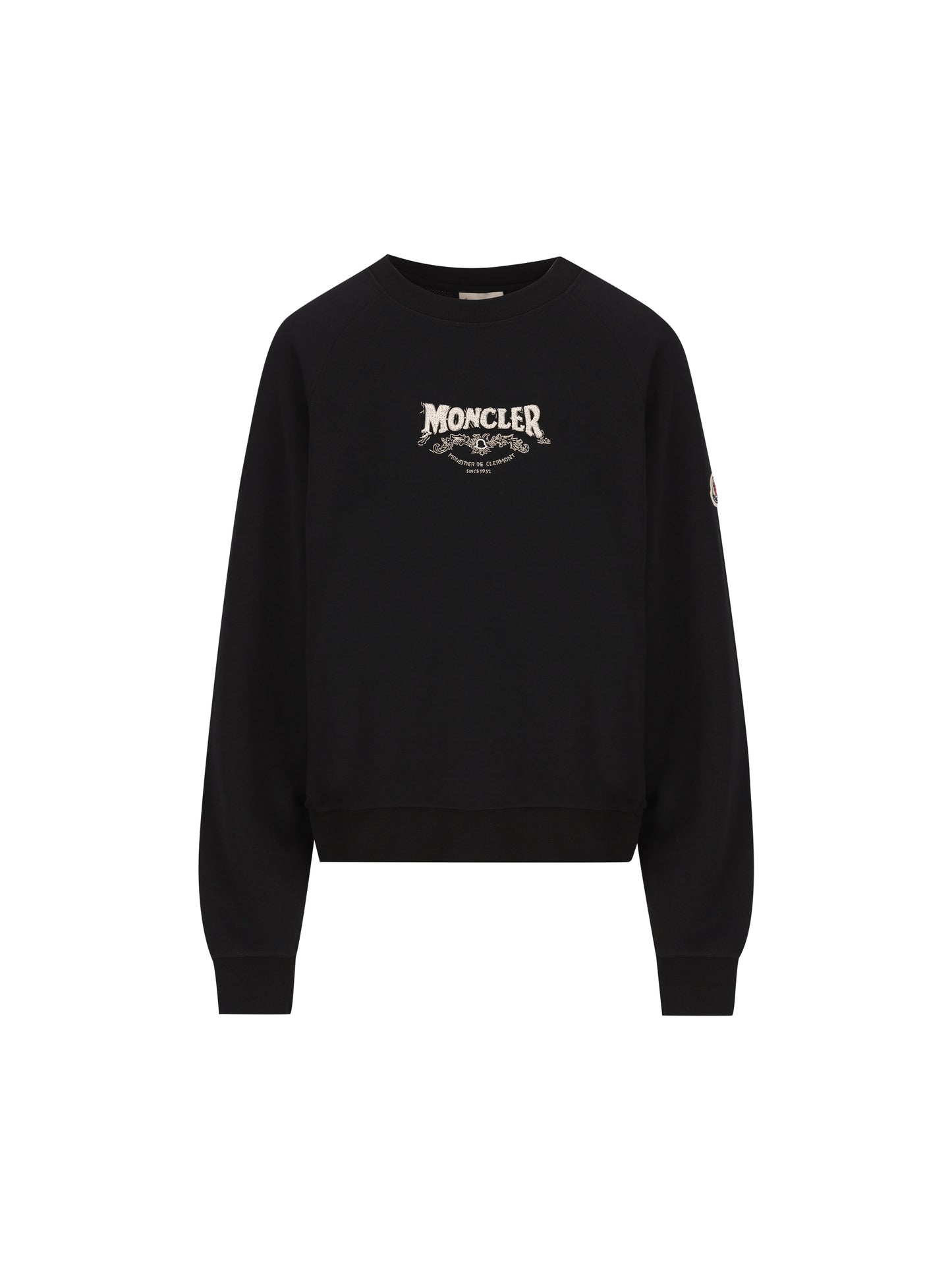 Felpa in Cotone con Logo Ricamato W8G00033 89ALI999 MONCLER 