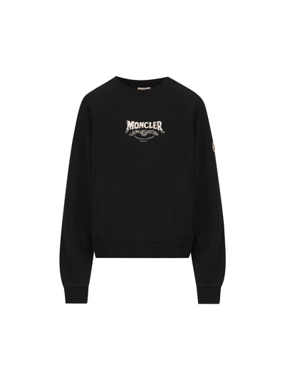 Felpa in Cotone con Logo Ricamato W8G00033 89ALI999 MONCLER 