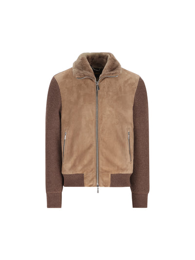 Giacca realizzata in montone e piuma. MOUBO100096 U0254 MOORER 