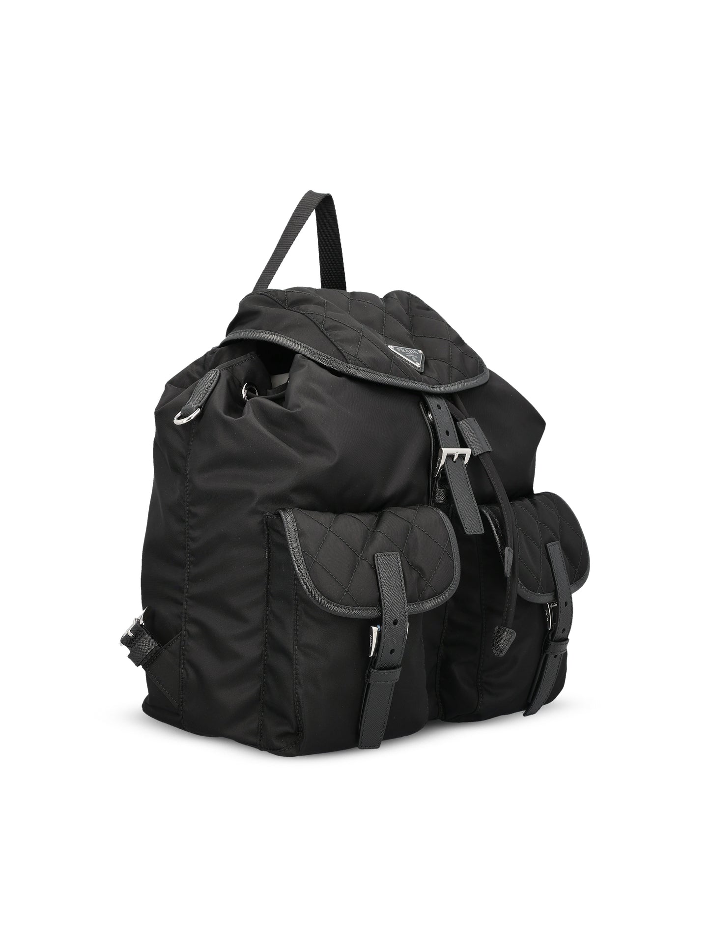 Zaino medium in Re-Nylon impunturato e in Saffiano 1BZ811 2ZSIF0002 PRADA 