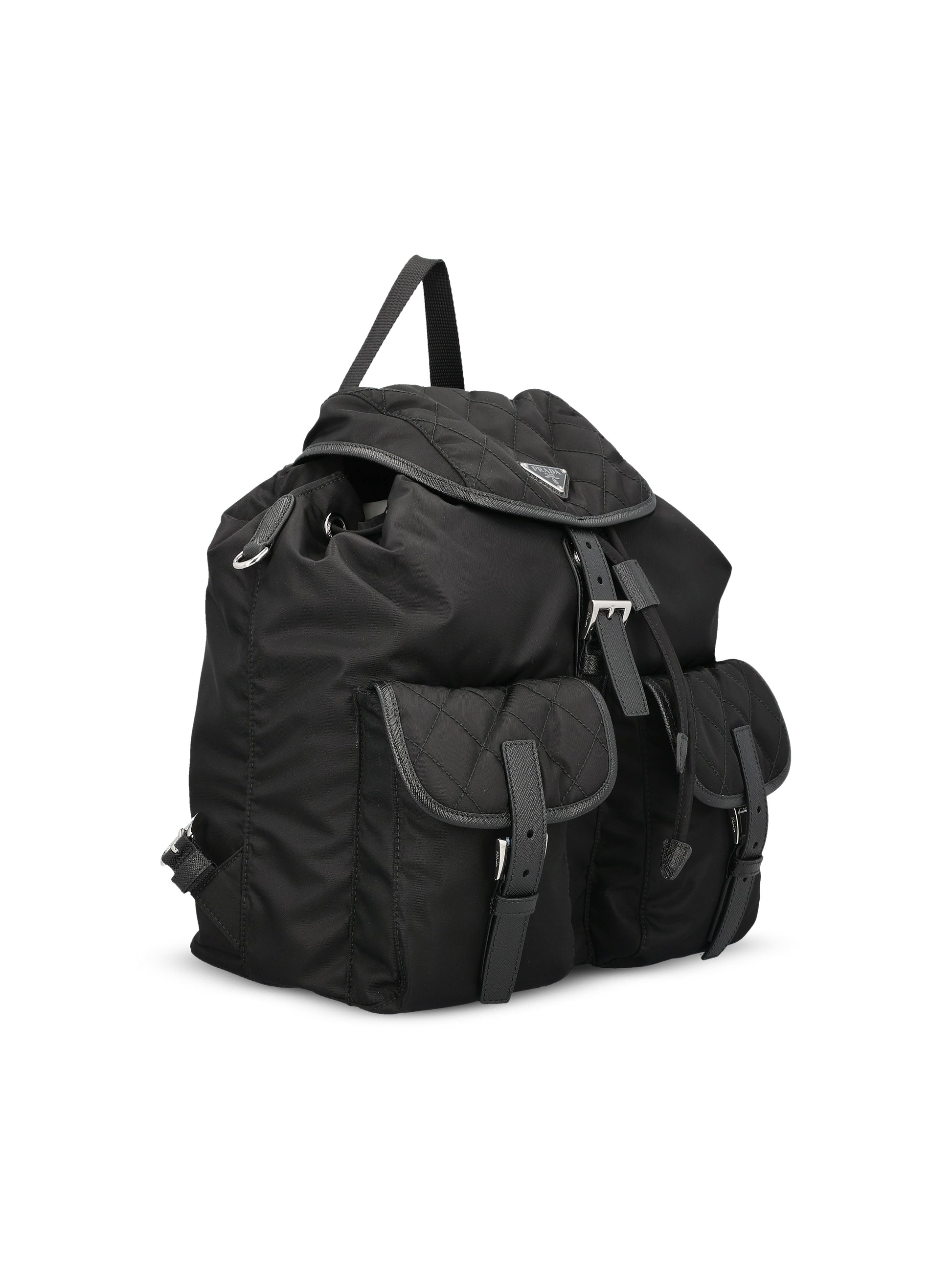 Zaino medium in Re-Nylon impunturato e in Saffiano 1BZ811 2ZSIF0002 PRADA 
