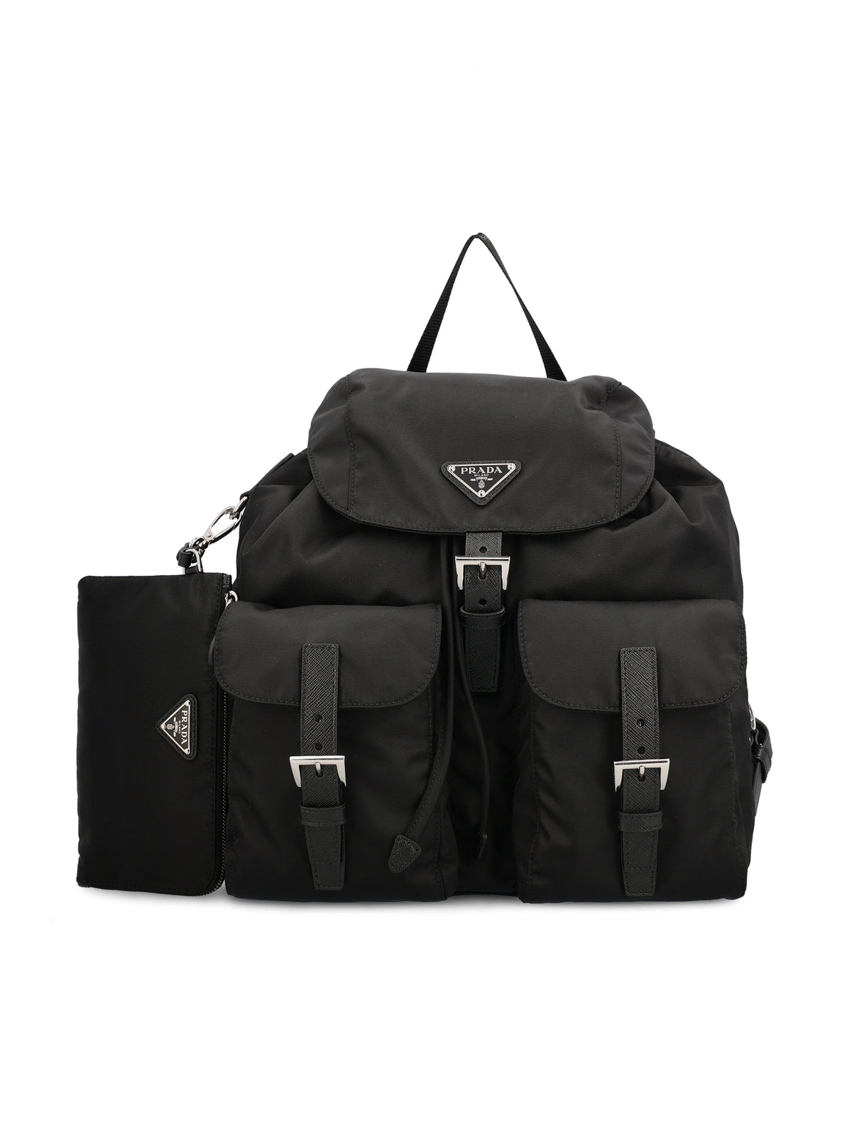Zaino Medium in Re-Nylon con Pouch Rimovibile 1BZ811 RV44F0002 PRADA 
