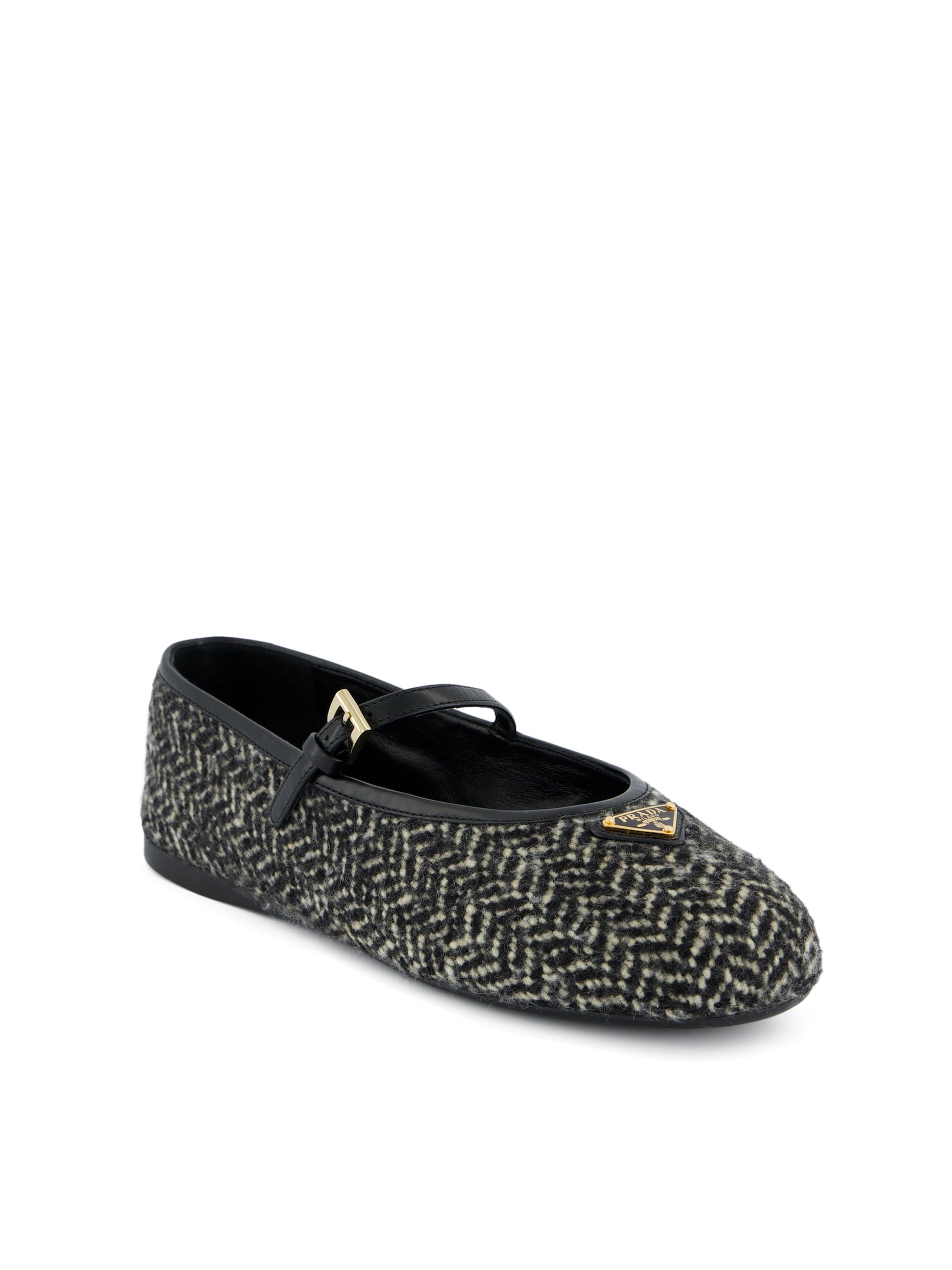 Ballerine Mary Jane in Lana e Pelle 1F689O 17WTF0964 PRADA 