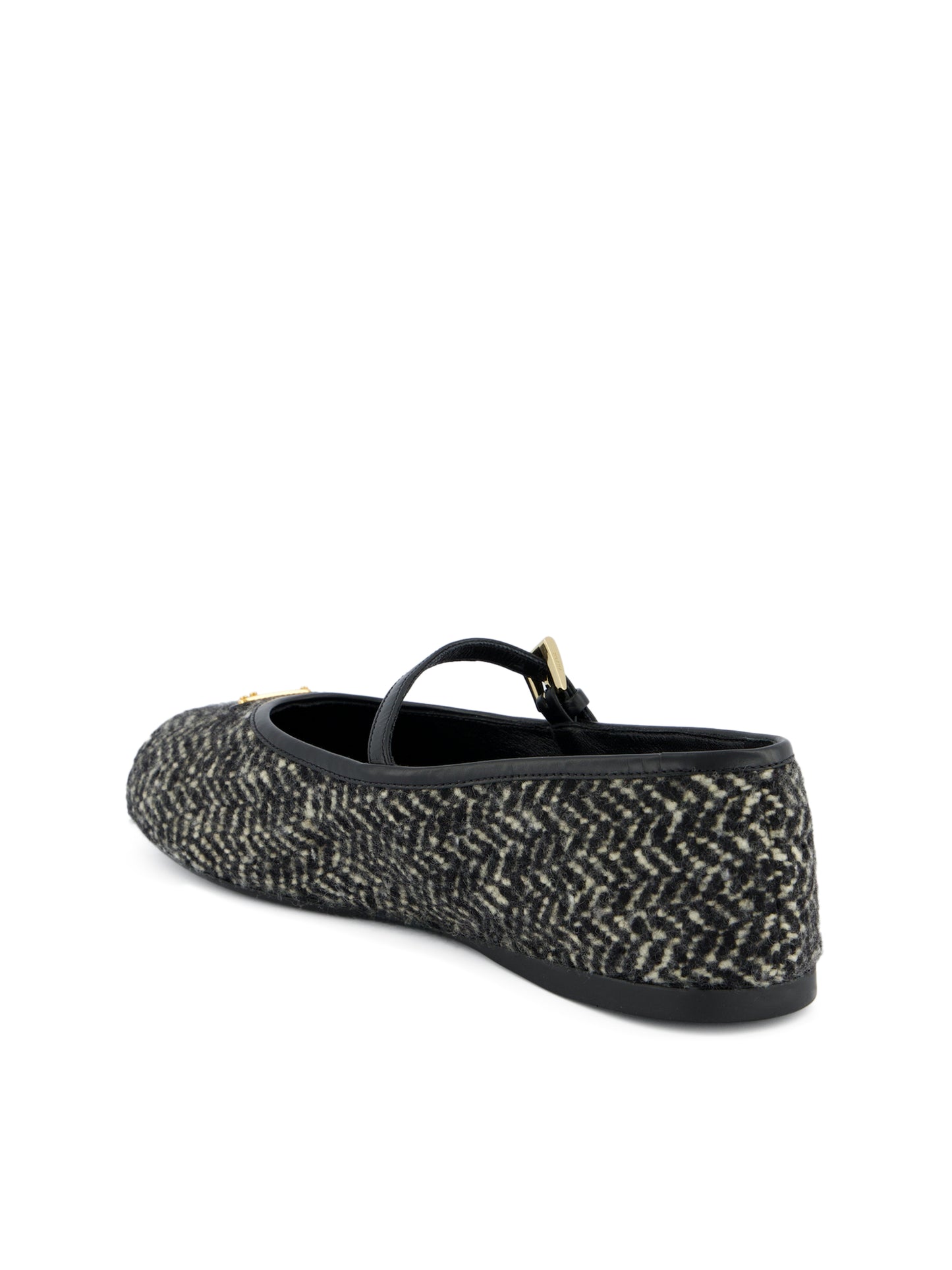 Ballerine Mary Jane in Lana e Pelle 1F689O 17WTF0964 PRADA 