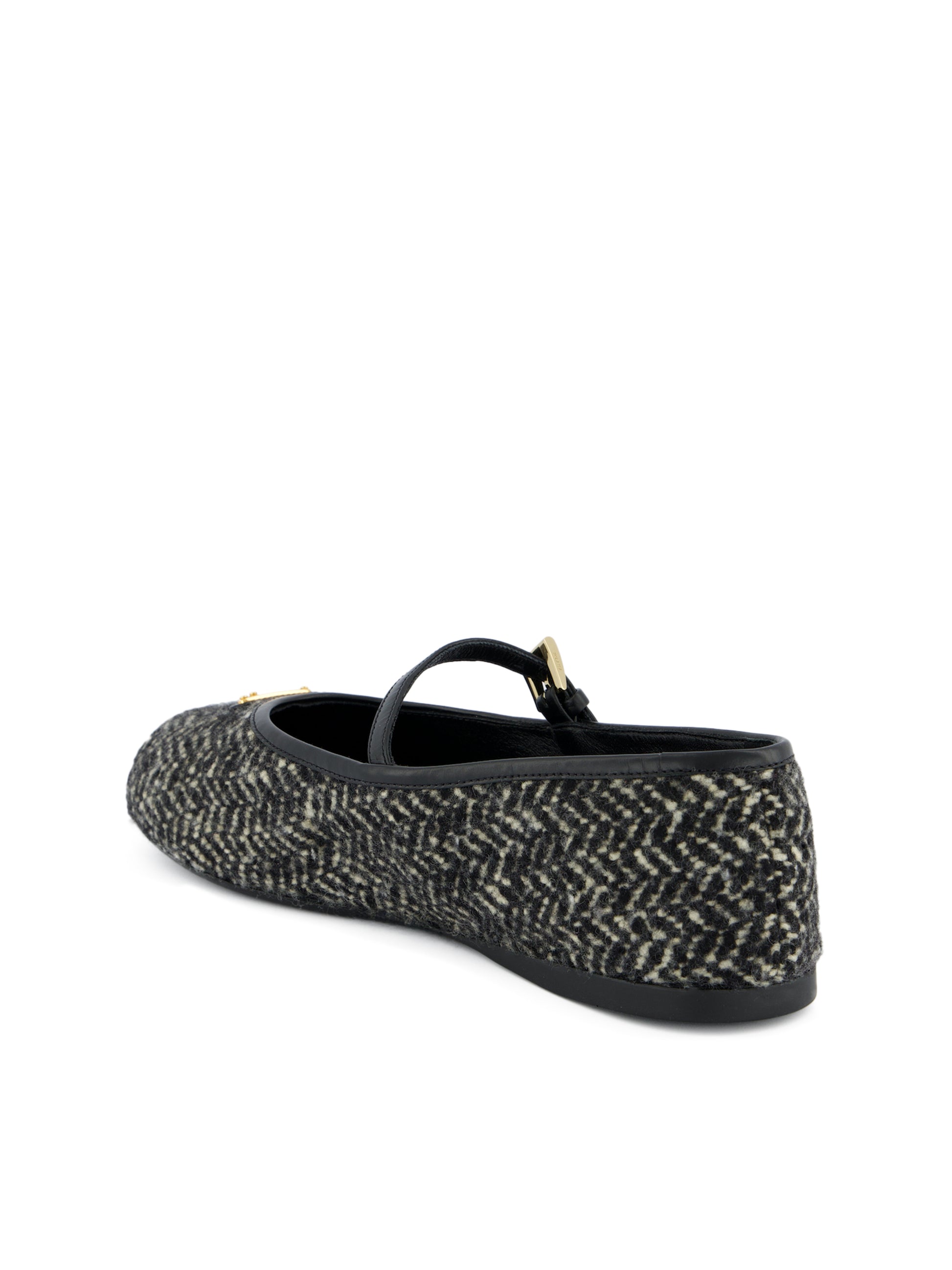 Ballerine Mary Jane in Lana e Pelle 1F689O 17WTF0964 PRADA 