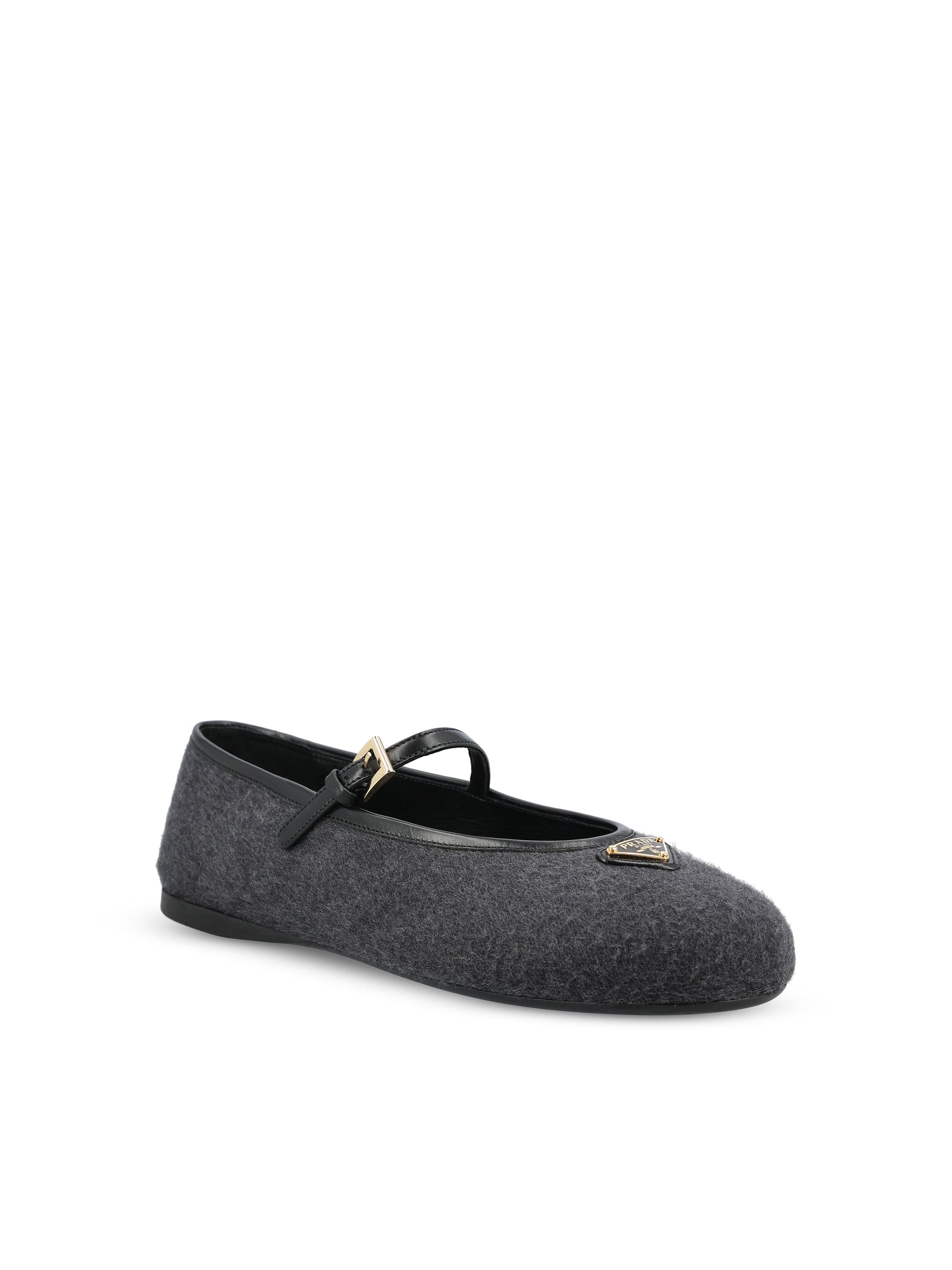 Ballerine in cashmere con logo triangolo 1F689O 219F0308 PRADA 